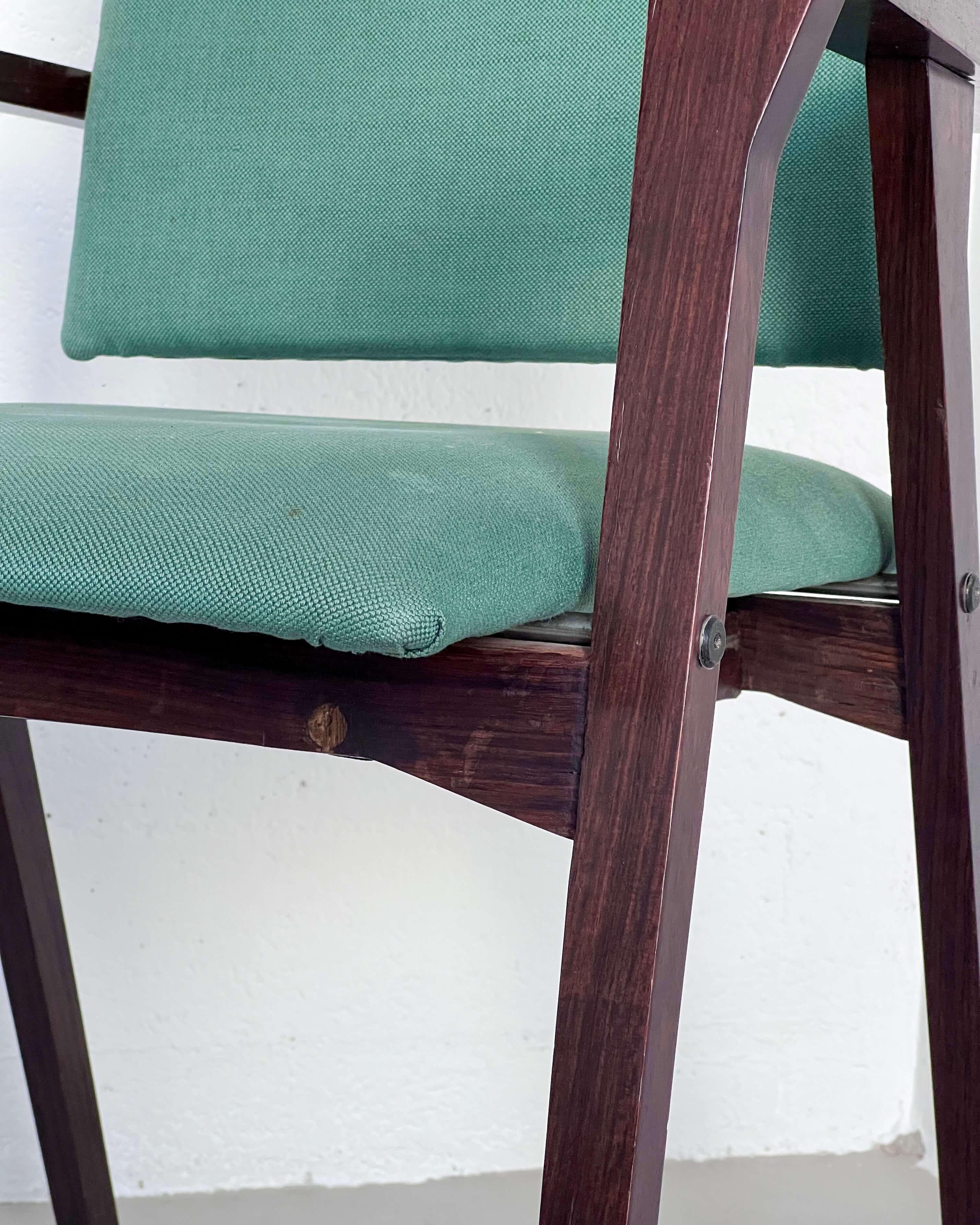 Fauteuil de collection italien du milieu du siècle dernier, chaise de salle à manger Luisa de Franco Albini en vente 2