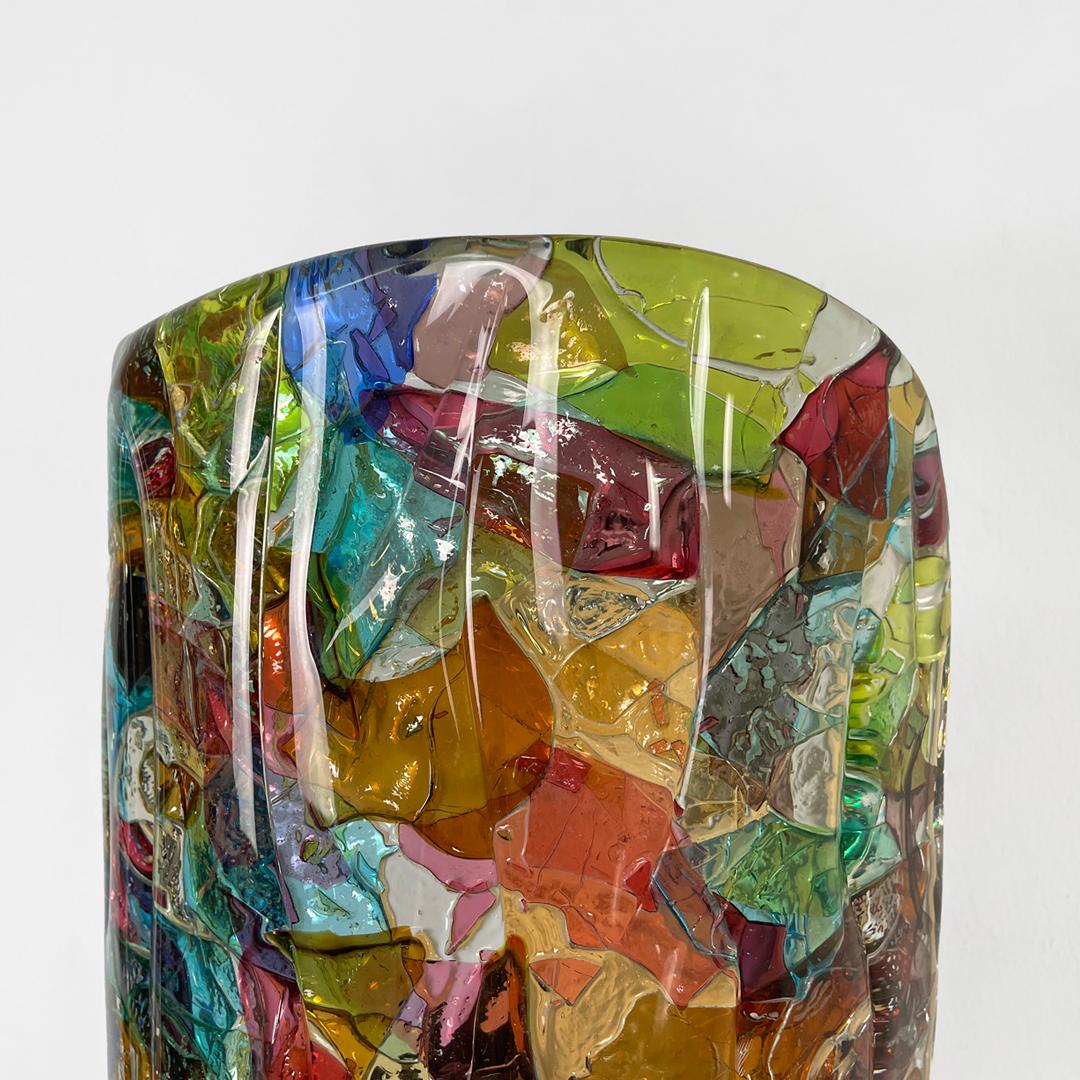 Italian mid century colorful glass wall lamp by Venini, 1950s For Sale 4