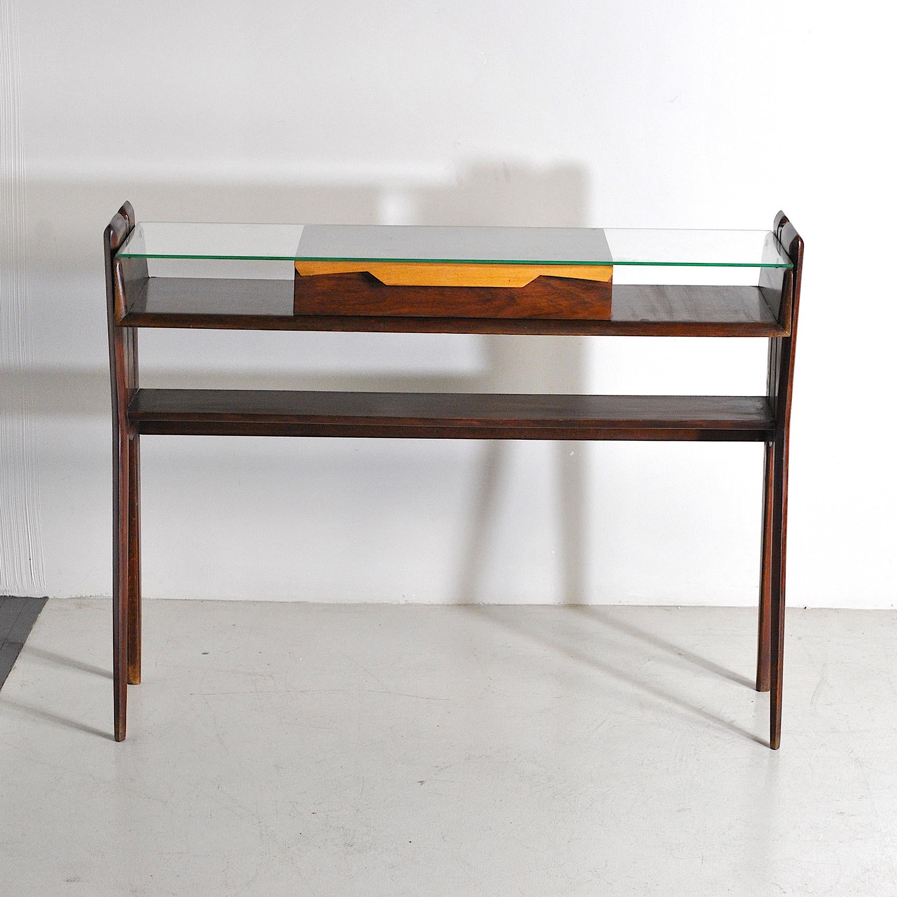 Italian Mid Century Console Table Late 50's Ico Parisi Style For Sale 4