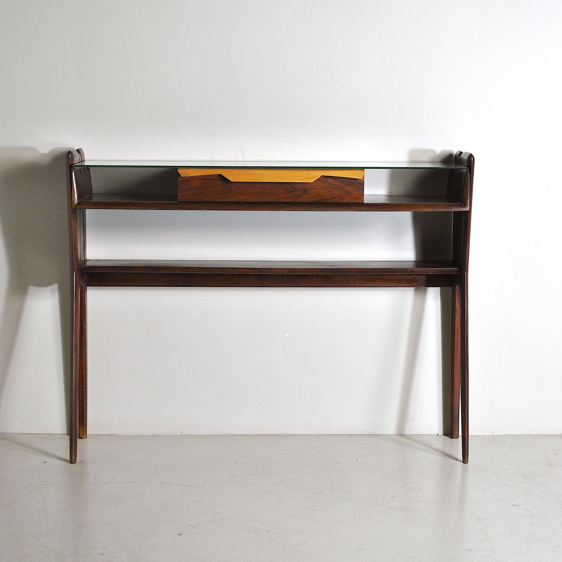 Mid-Century Modern Table console italienne de style Ico Parisi, fin des années 50 en vente