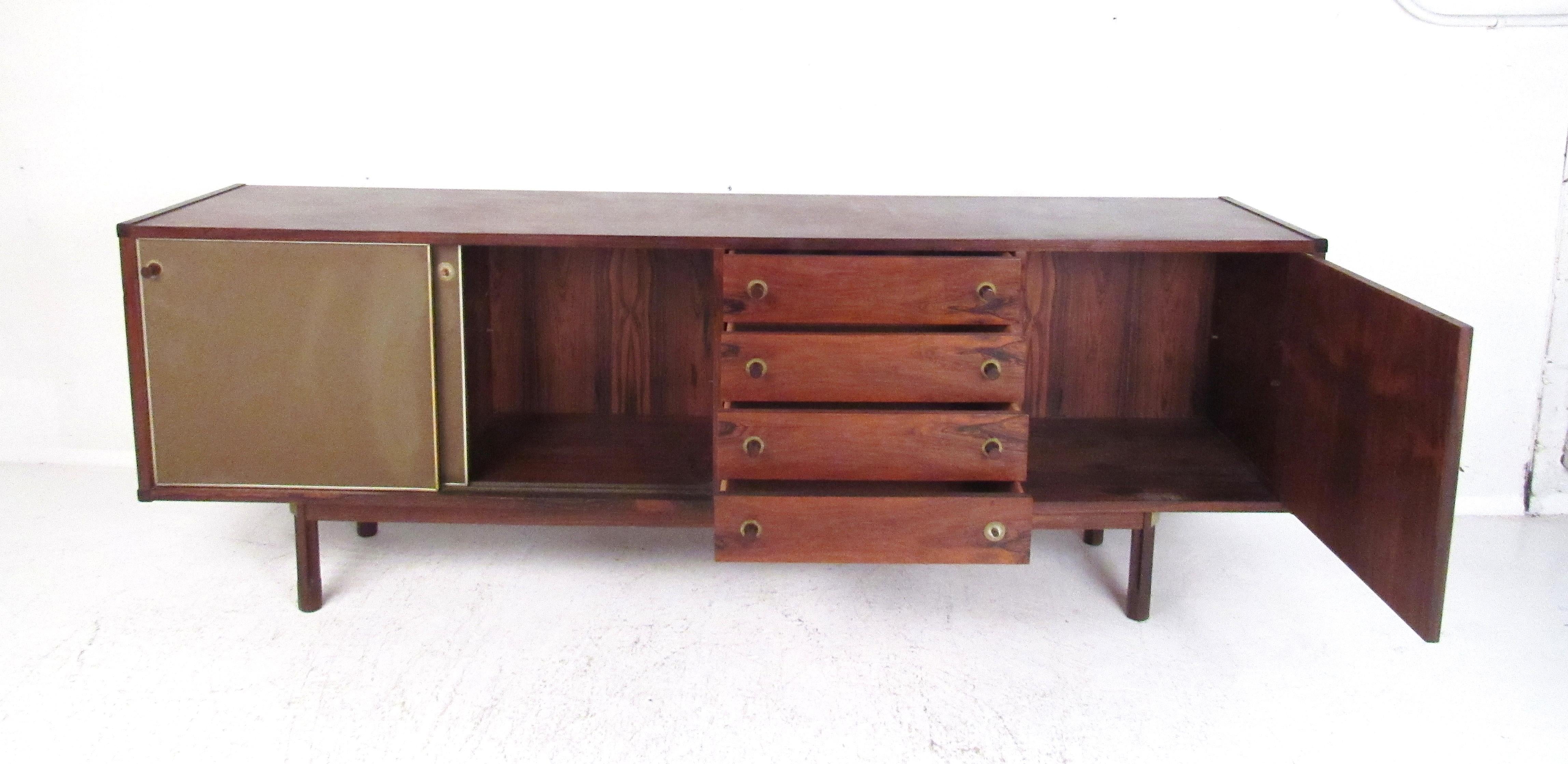 Mid-Century Modern Georges Coslin Designed Credenza in Rosewood with a Finished Back