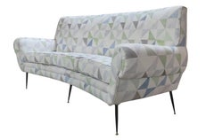 Italian Midcentury Curved Back Sofa