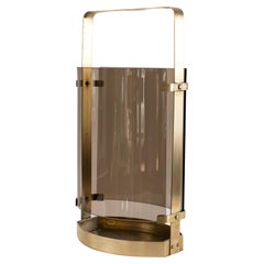 Italian Mid Century Curved Glass Umbrella Stand By Max Ingrand For Fontana Arte