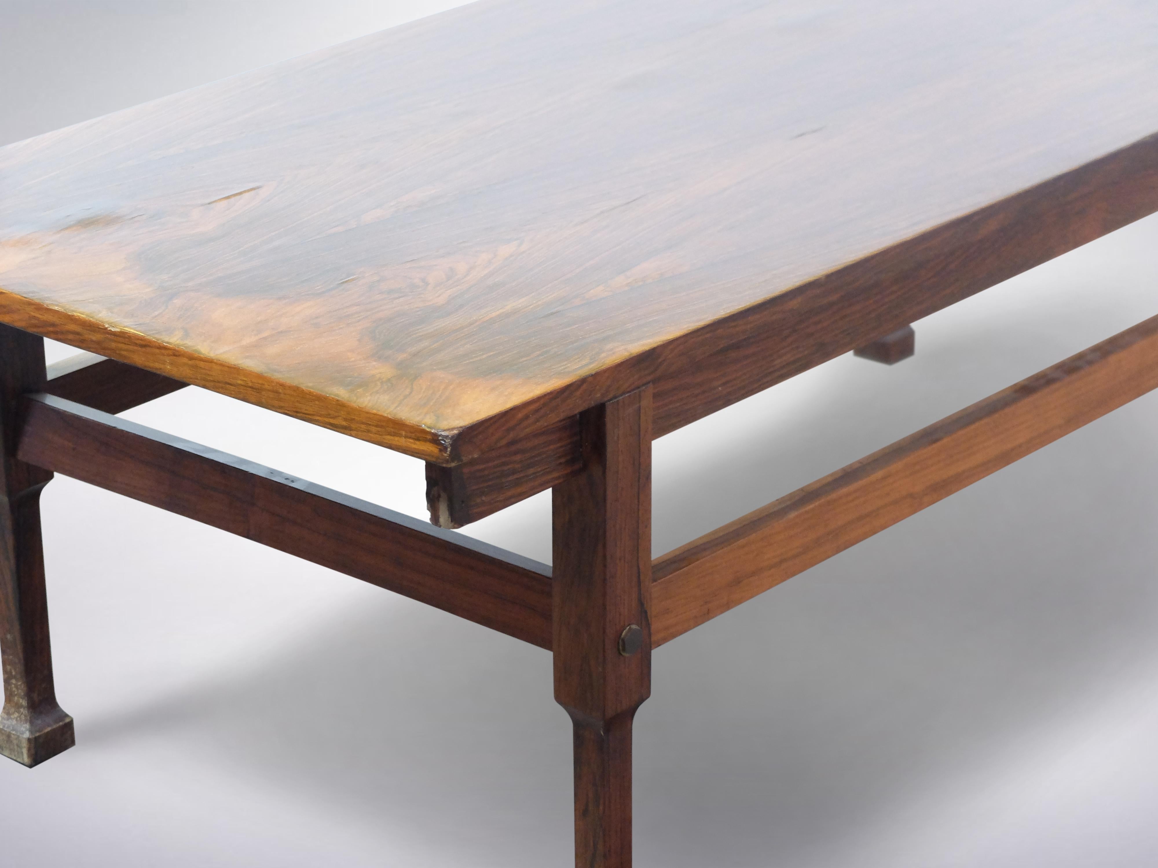 dark wood modern coffee table