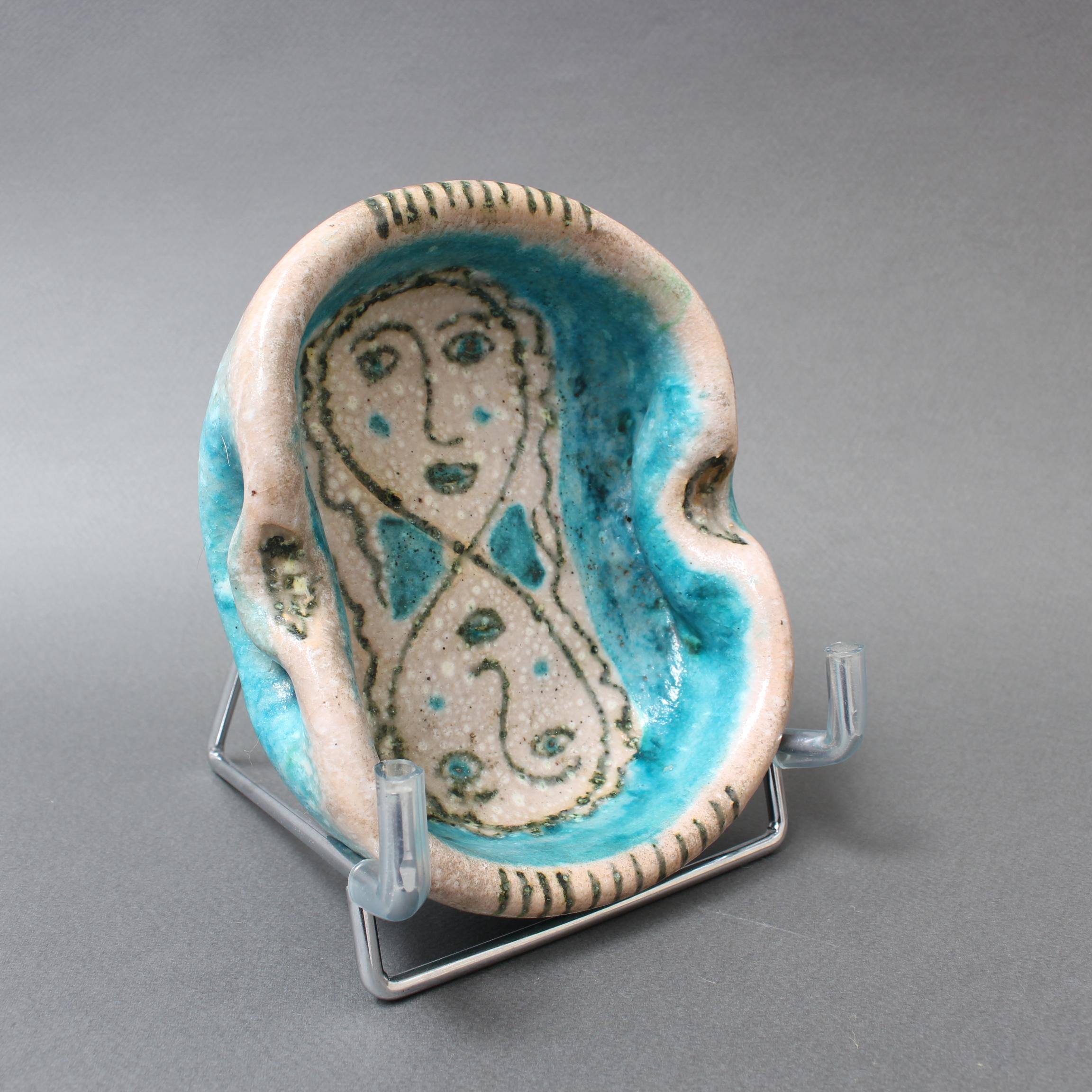 Italian Midcentury Decorative Ceramic Bowl by Guido Gambone, 'circa 1950s' 4