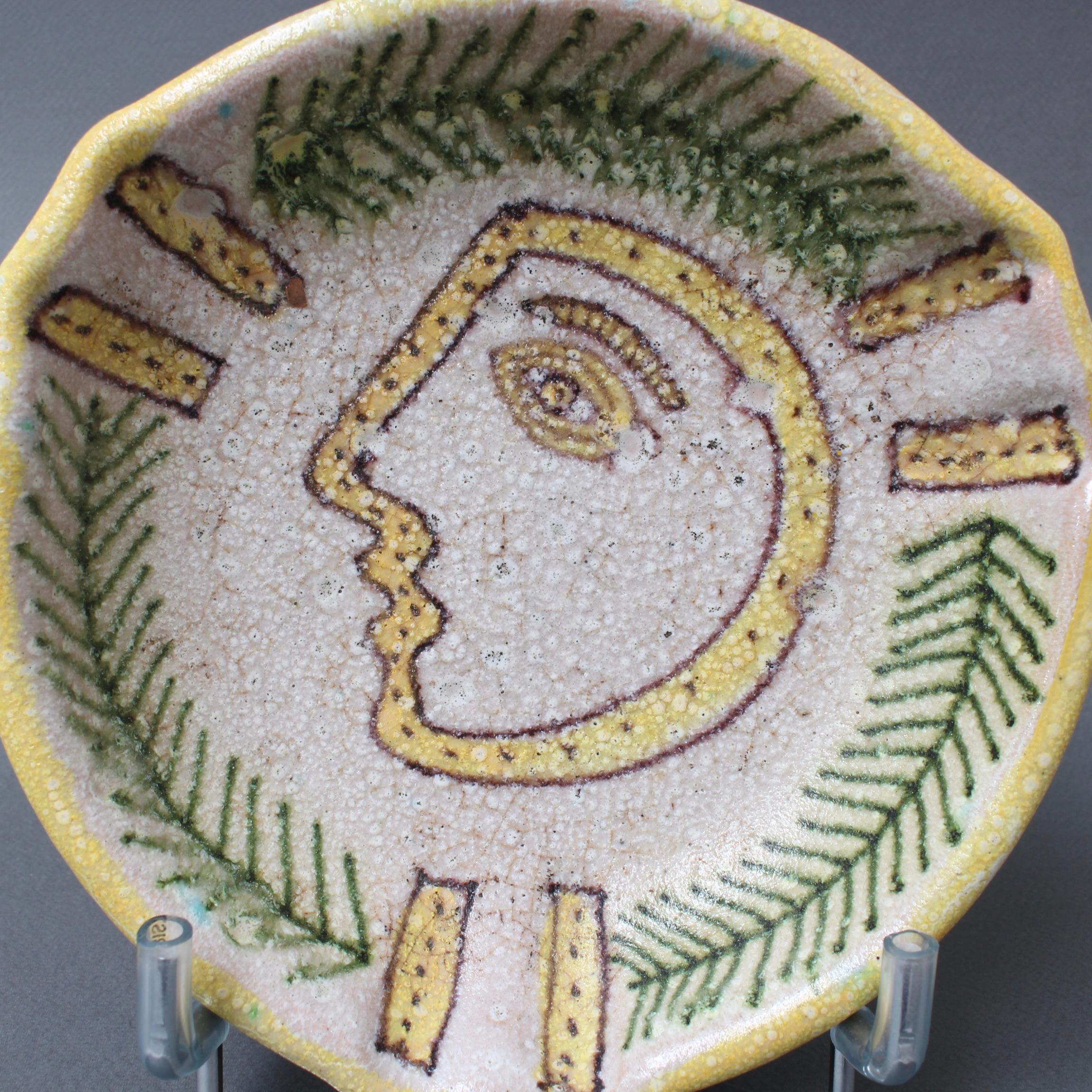 Italian Midcentury Decorative Ceramic Bowl by Guido Gambone, circa 1950s 6