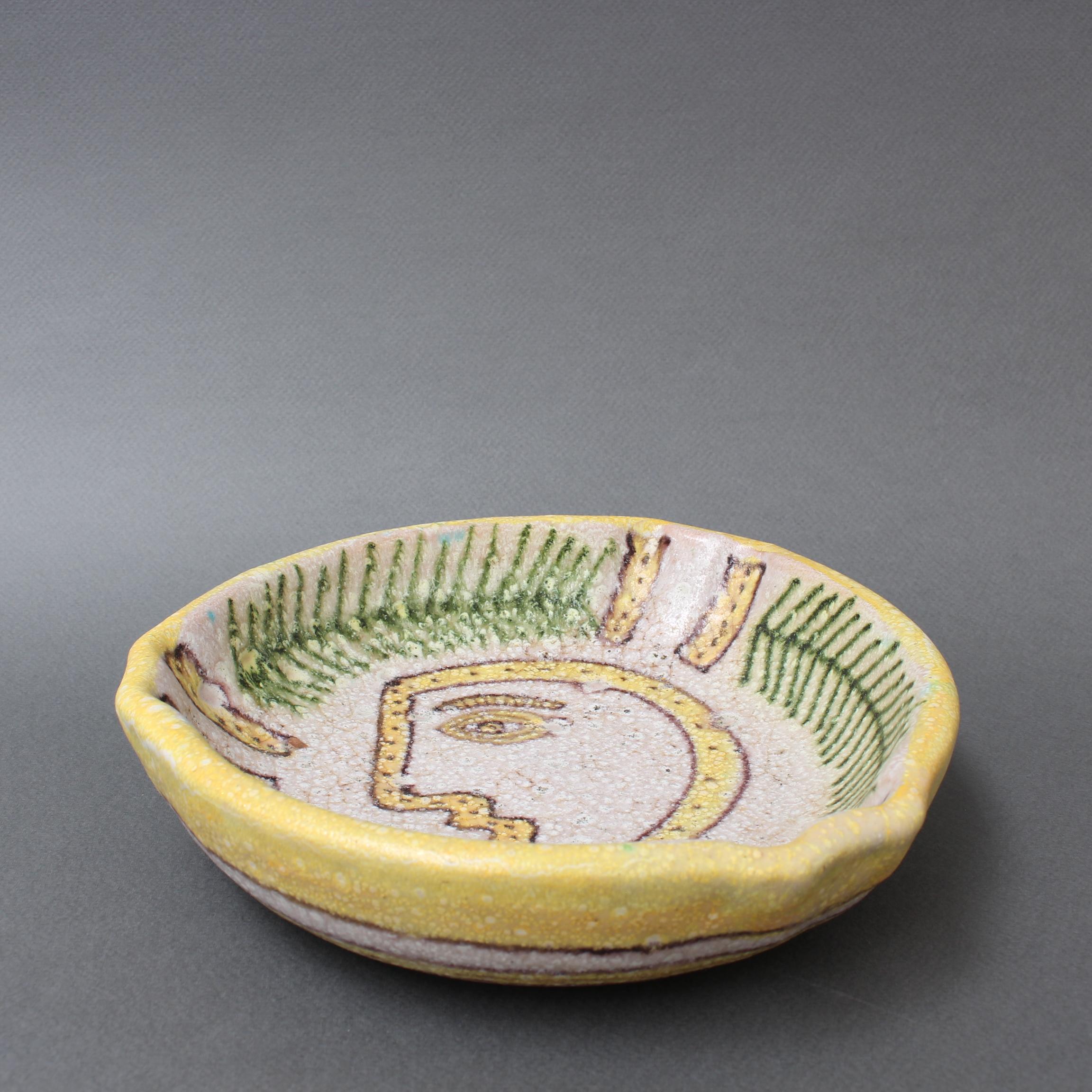 Italian Midcentury Decorative Ceramic Bowl by Guido Gambone, circa 1950s 7