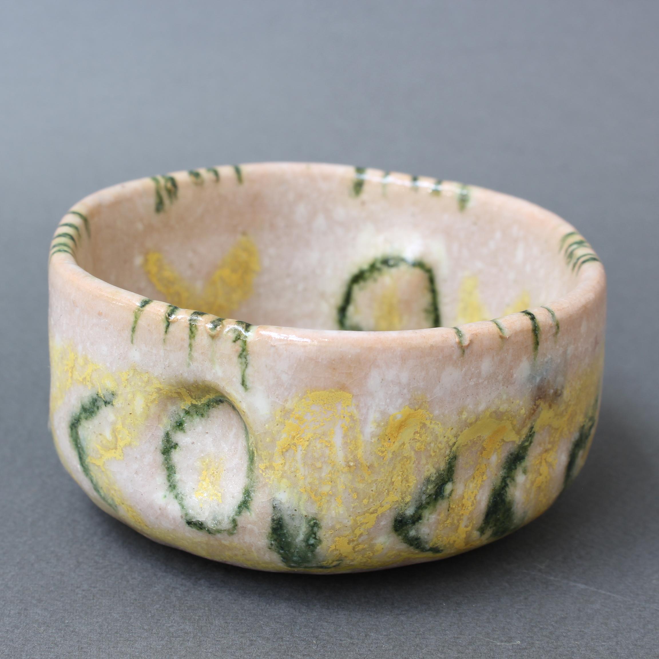 Italian Midcentury Decorative Ceramic Bowl by Guido Gambone, circa 1950s 9