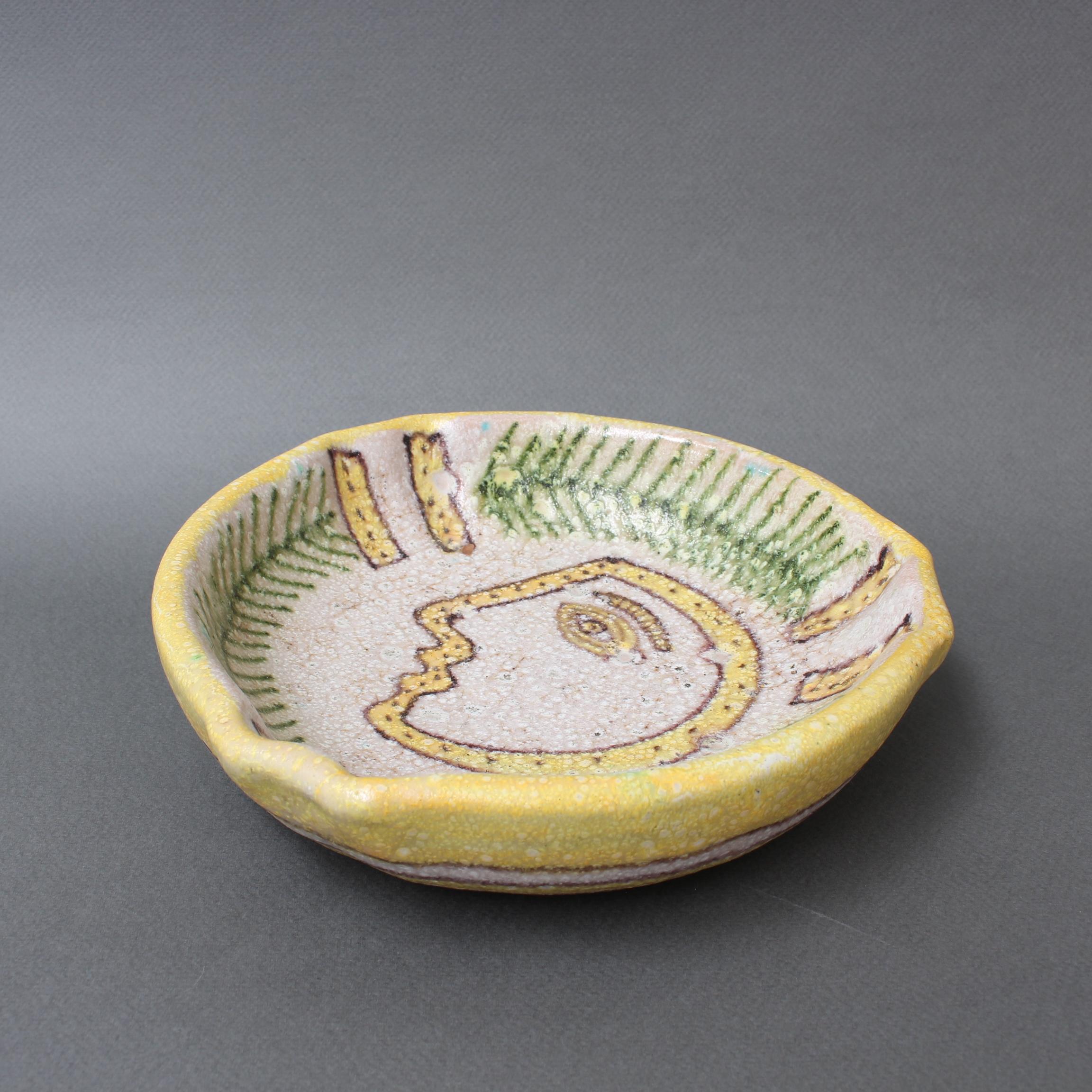 Italian Midcentury Decorative Ceramic Bowl by Guido Gambone, circa 1950s 10