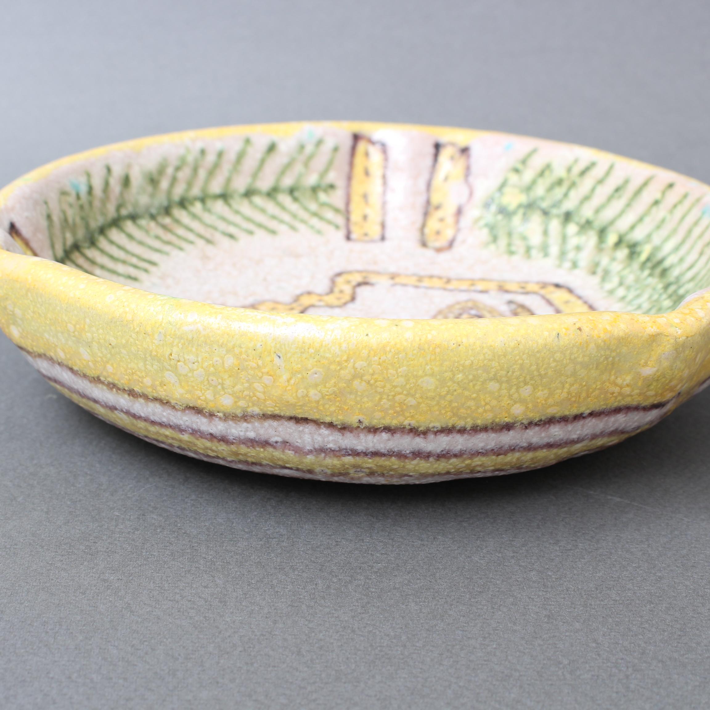 Italian Midcentury Decorative Ceramic Bowl by Guido Gambone, circa 1950s 12