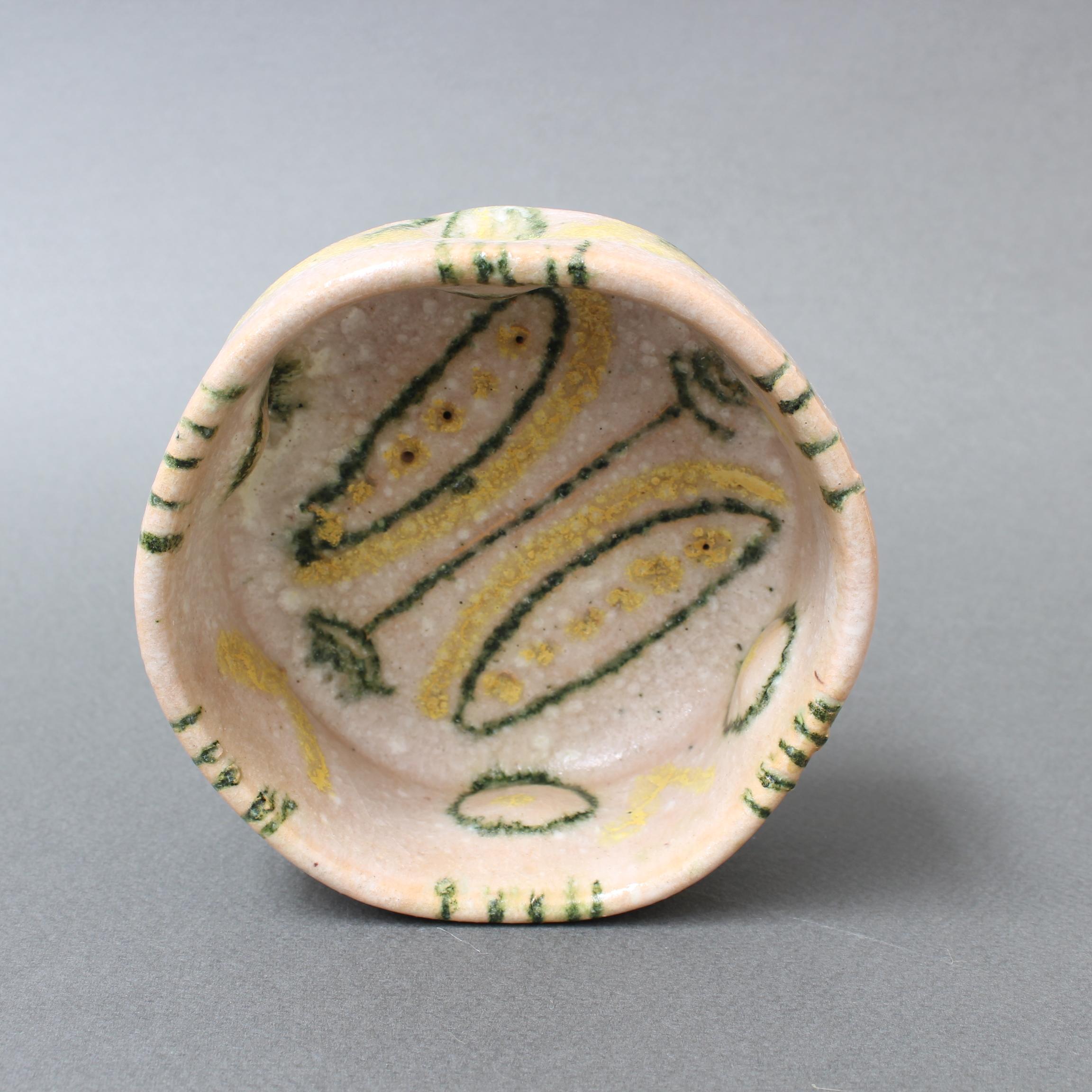 Italian Midcentury Decorative Ceramic Bowl by Guido Gambone, circa 1950s 2