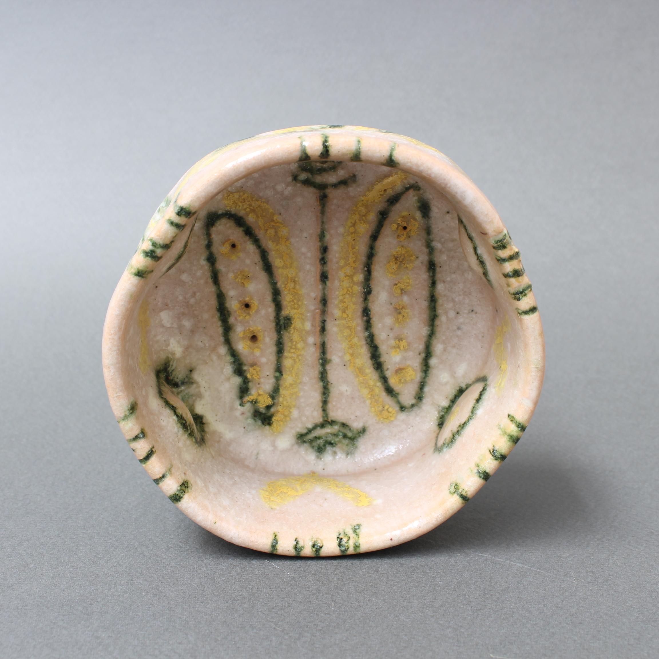 Italian Midcentury Decorative Ceramic Bowl by Guido Gambone, circa 1950s 3