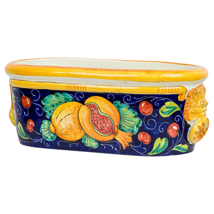 Italian Mid-Century Decorative Oblong Bowl For Sale