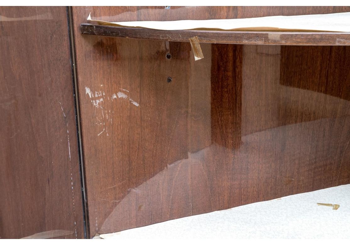 Italian Mid Century Demi-Lune Cabinet By Luigi Caccia Dominioni In Distressed Condition For Sale In Bridgeport, CT