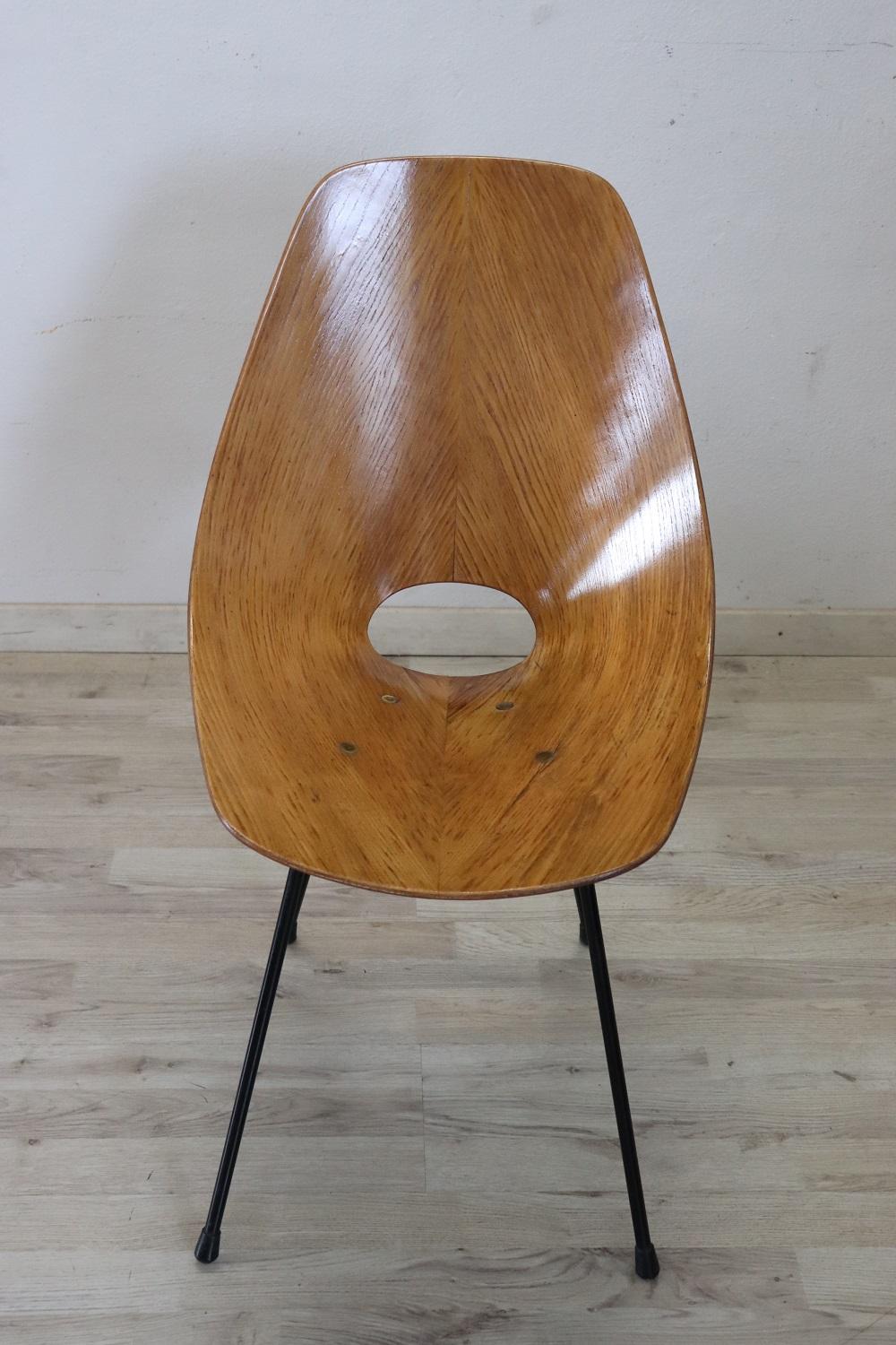 Mid-Century Modern Italian Mid-Century Design Medea Chair by Vittorio Nobili for Tagliabue Brothers For Sale