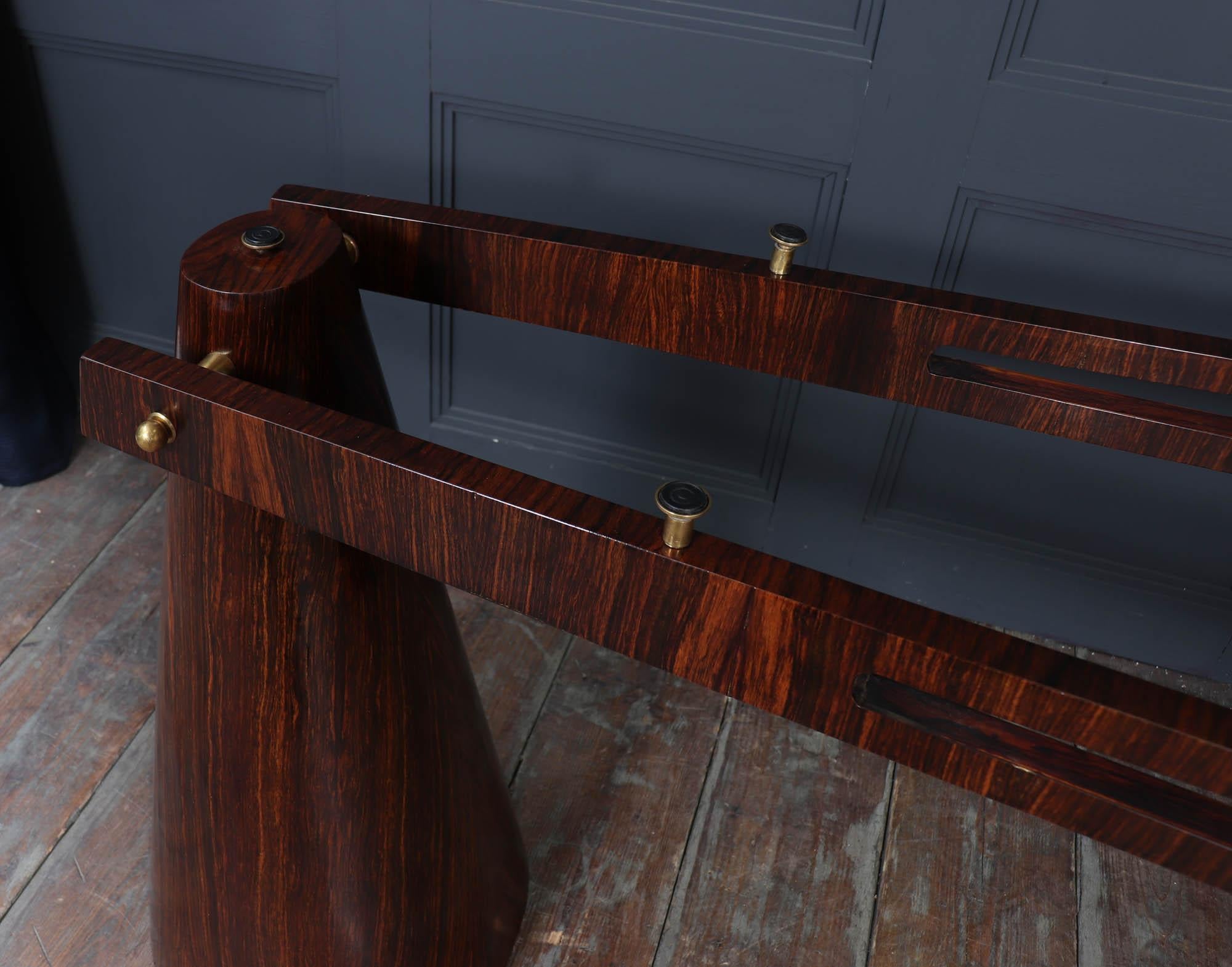 Italian Mid Century Desk in Macassar Ebony 1