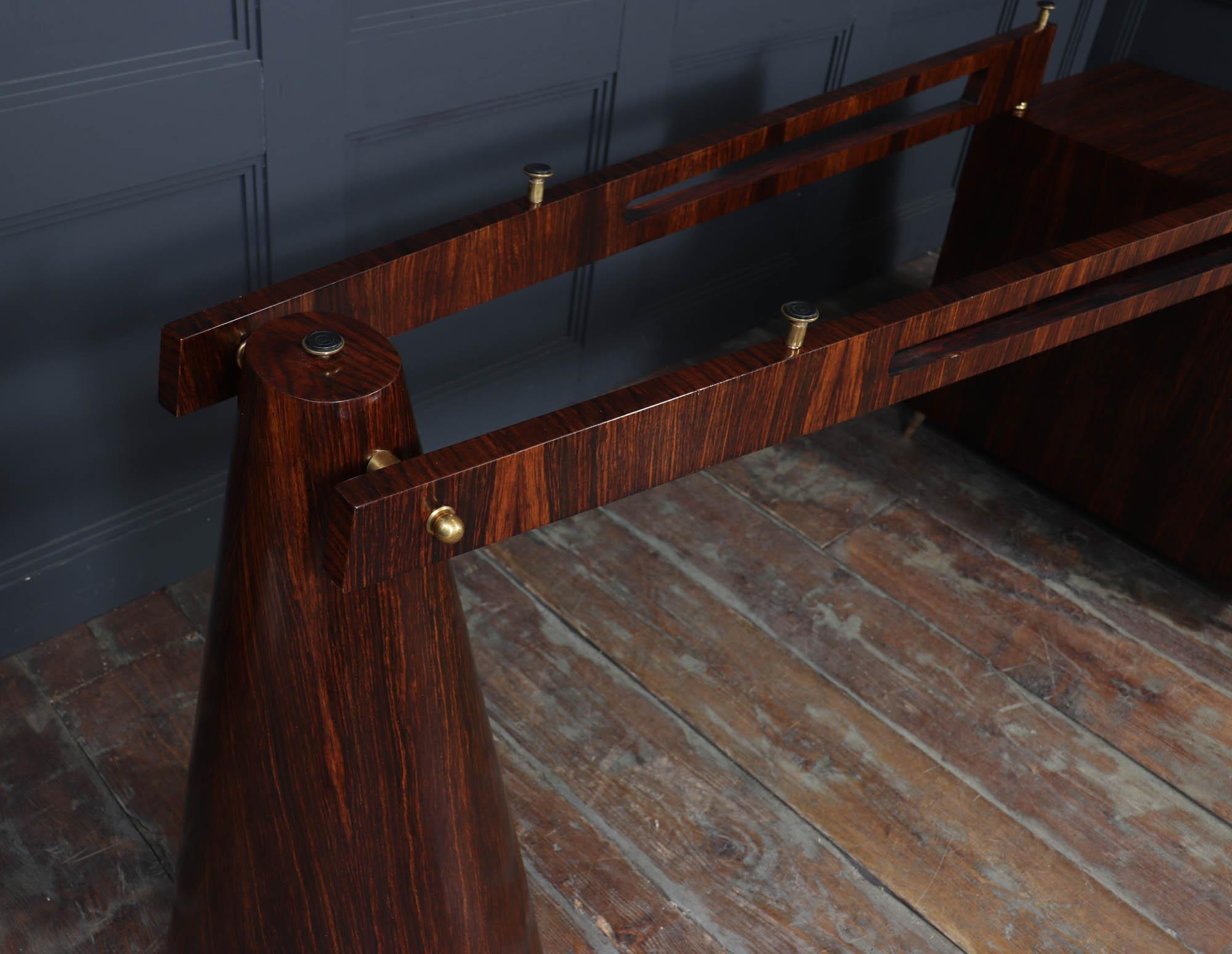 Italian Mid Century Desk in Macassar Ebony 2