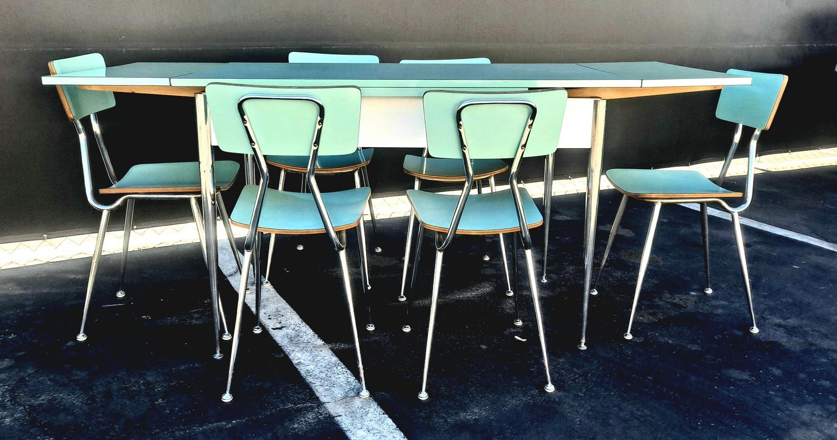 antique 1950s formica kitchen table and chairs for sale