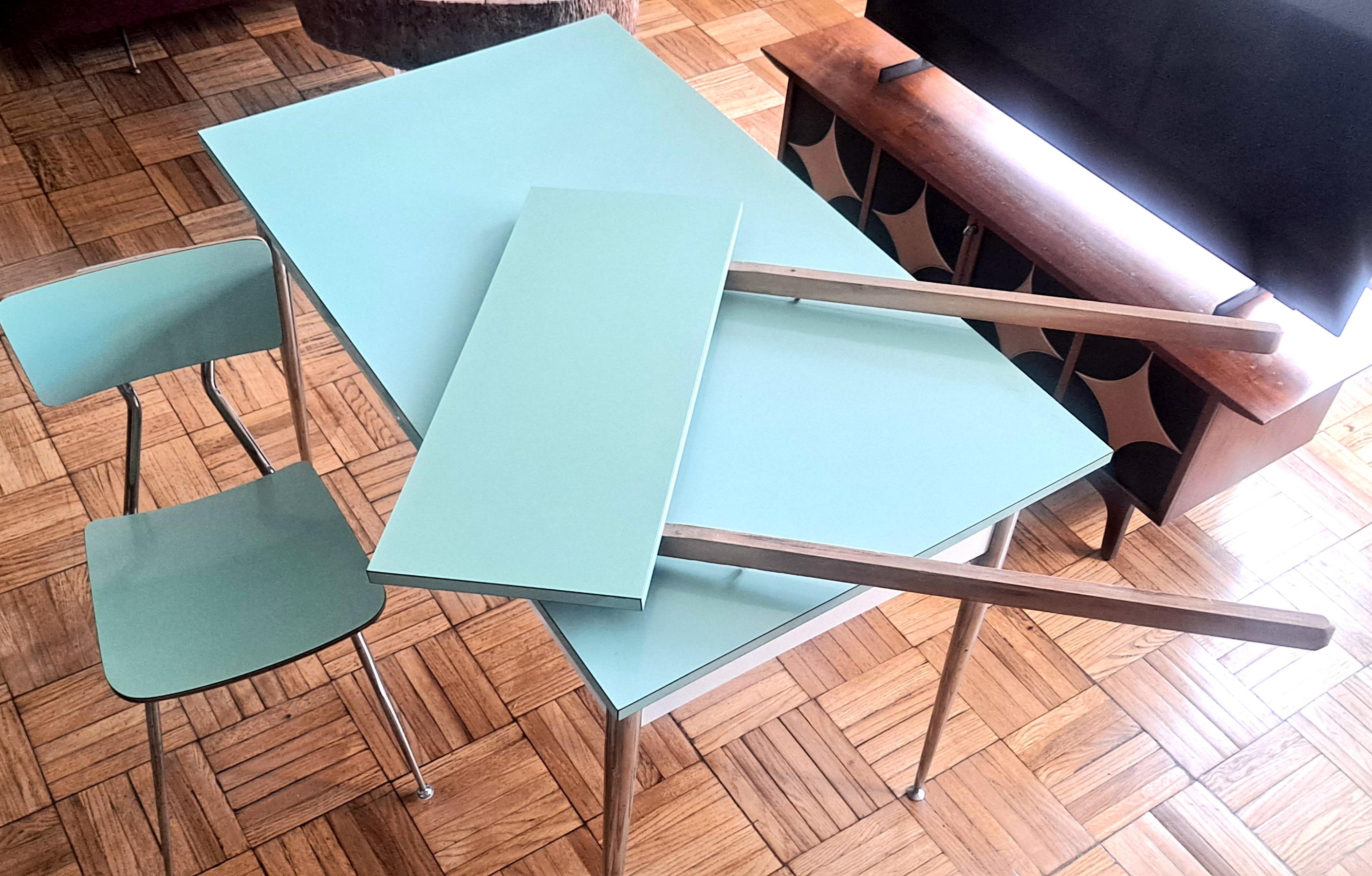 Italian Mid-century Dining Room Set In Fair Condition For Sale In Los Angeles, CA