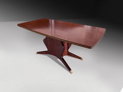 Mesa de comedor italiana de mediados de siglo de Osvaldo Borsani, años 50