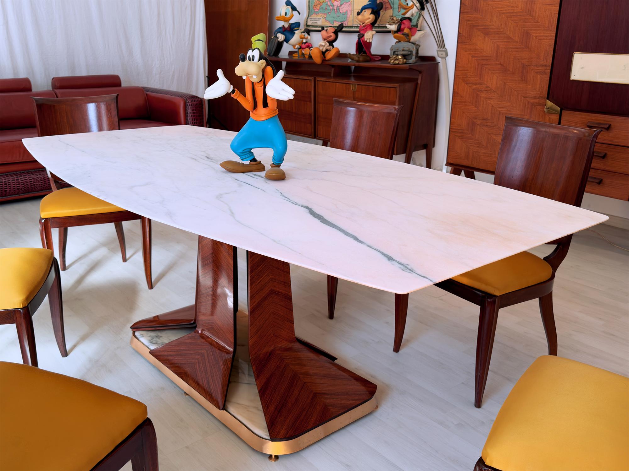 Table de salle à manger italienne du milieu du siècle par Vittorio Dassi, années 1950 en vente 11