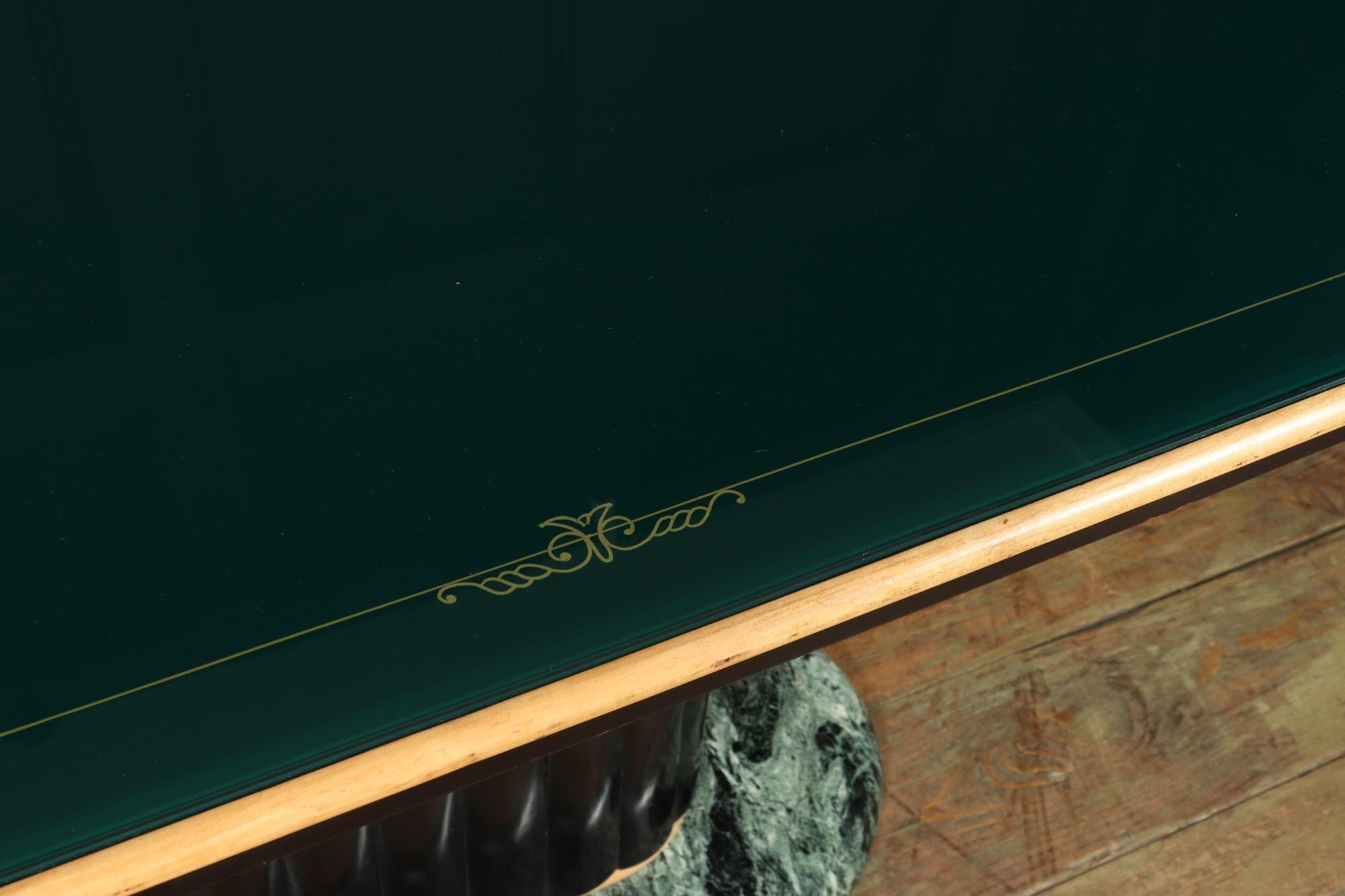 Glass Italian Mid Century Dining Table by Vittorio Dassi, c1950