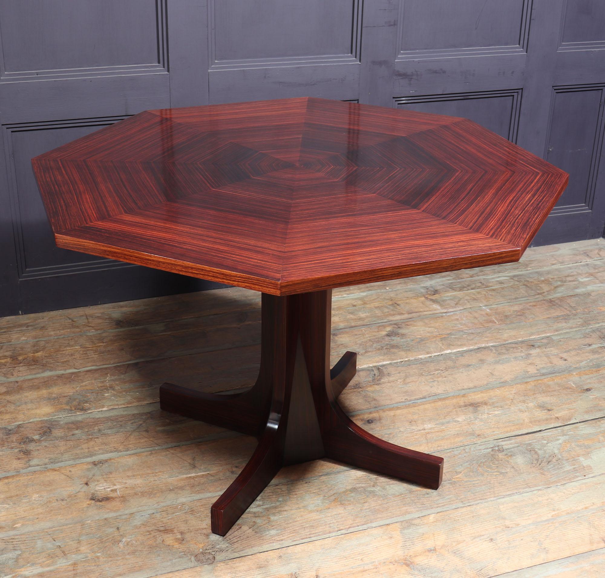 Italian Midcentury Dining Table in Rosewood For Sale 8