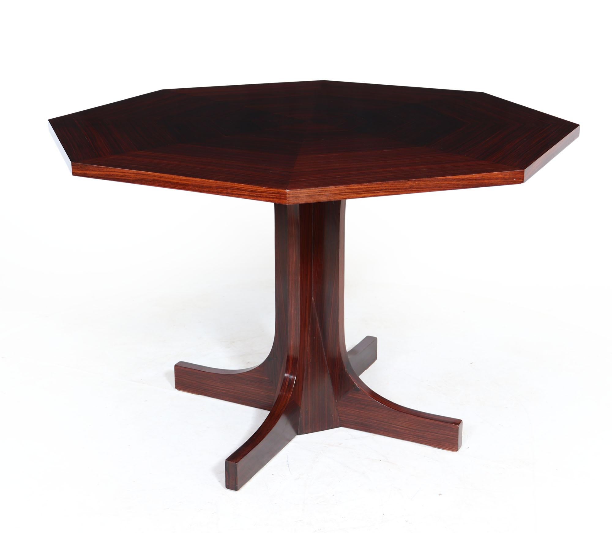 Italian Midcentury Dining Table in Rosewood For Sale 9