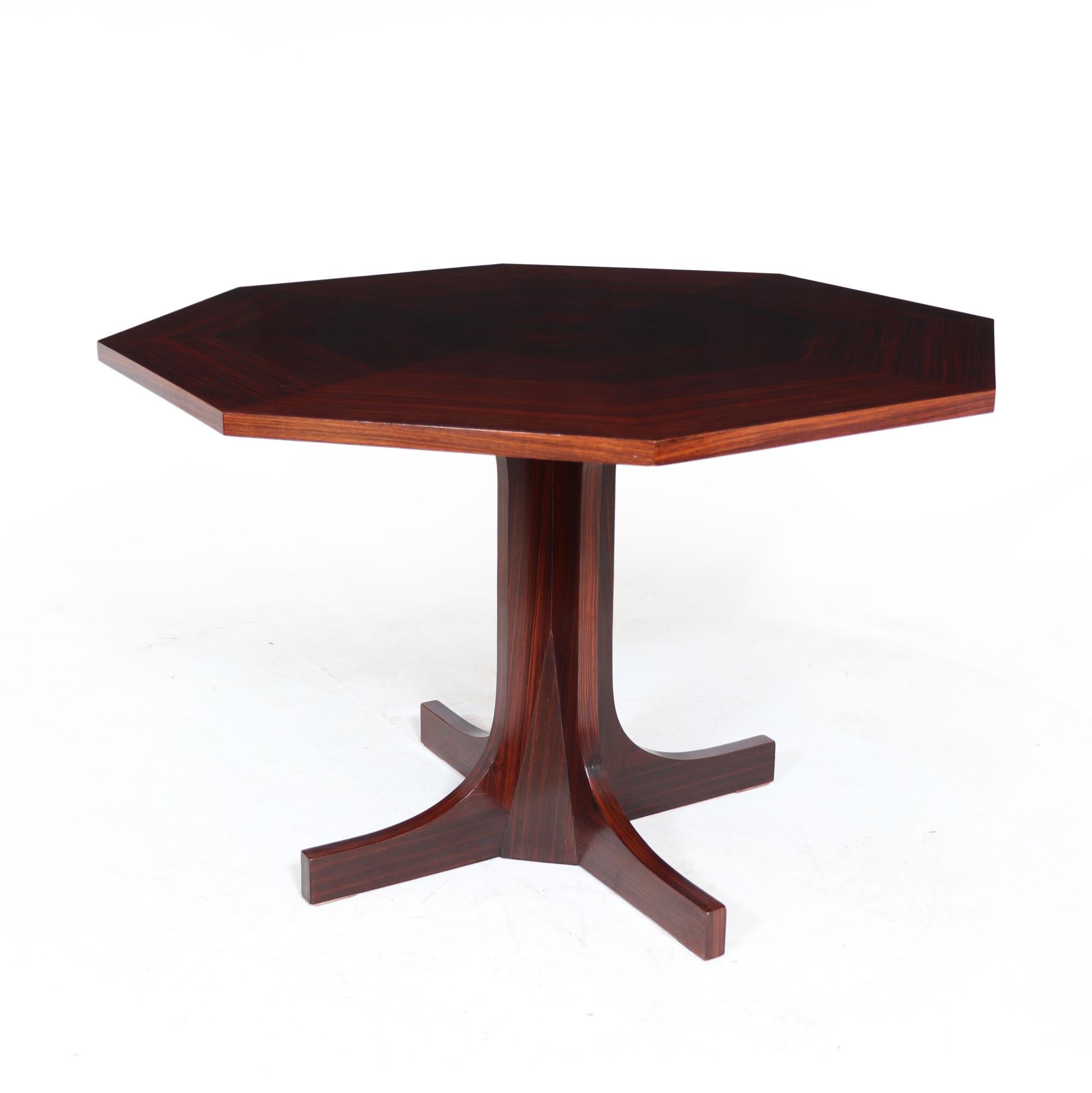 Italian Midcentury Dining Table in Rosewood For Sale 10