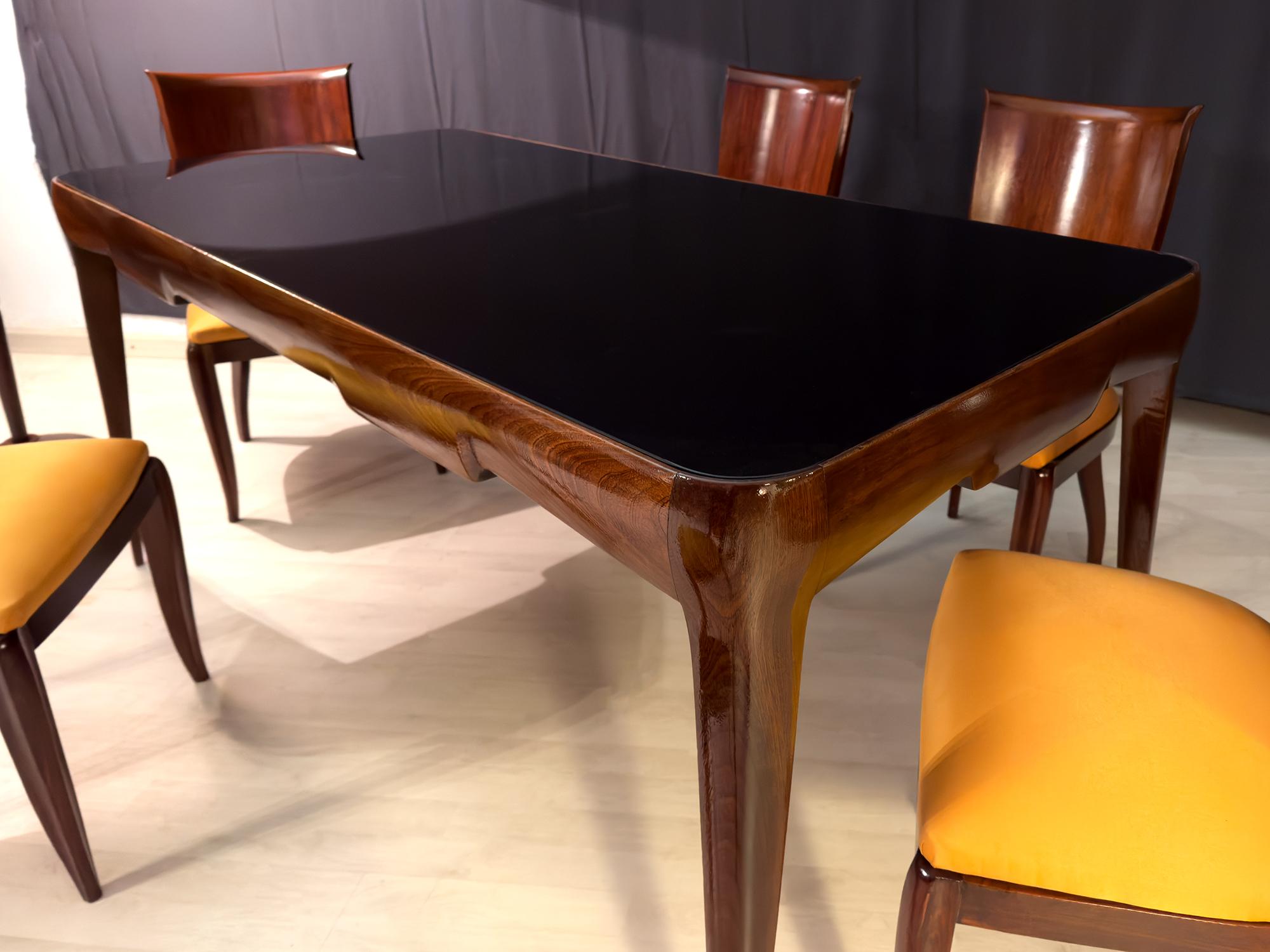 Italian Mid-Century Dining Table Gio Ponti style, 1950s For Sale 12