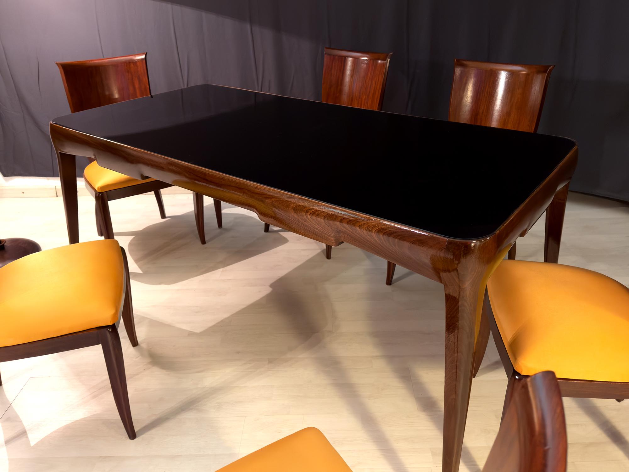 Italian Mid-Century Dining Table Gio Ponti style, 1950s For Sale 13