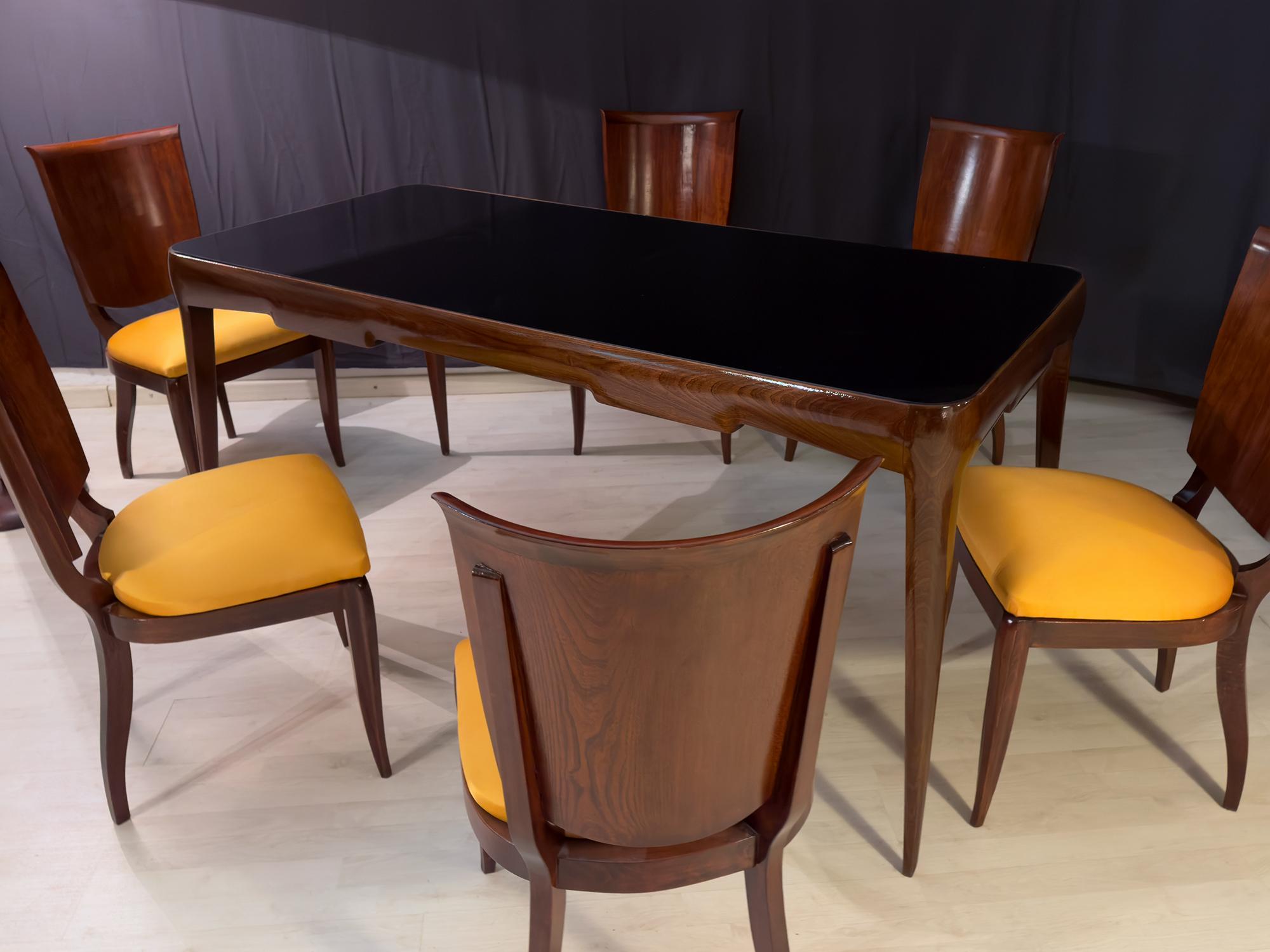 Italian Mid-Century Dining Table Gio Ponti style, 1950s For Sale 14