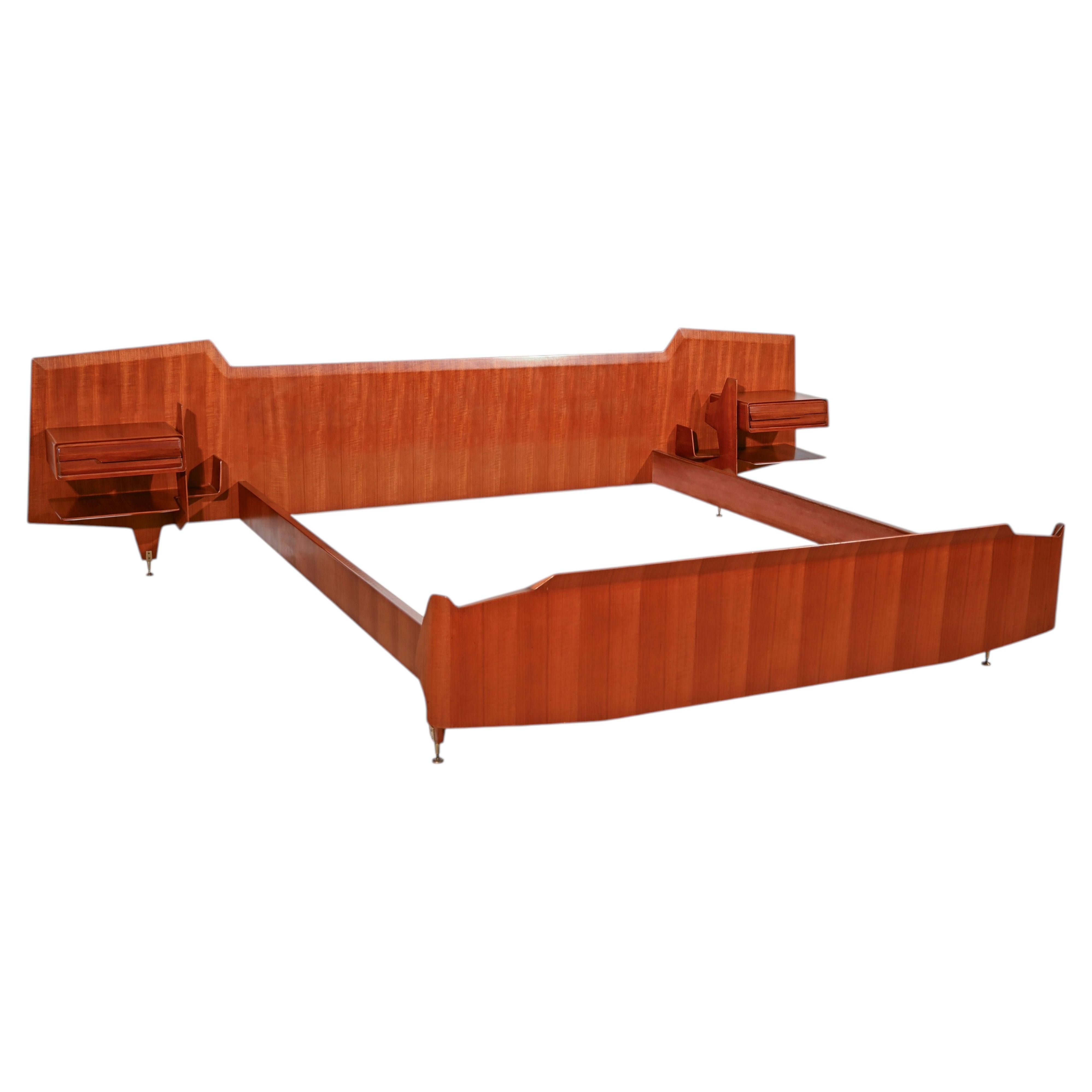 Italian Mid-Century Bed att. Gio Ponti by La Permanente Mobili Cantù, 1950s