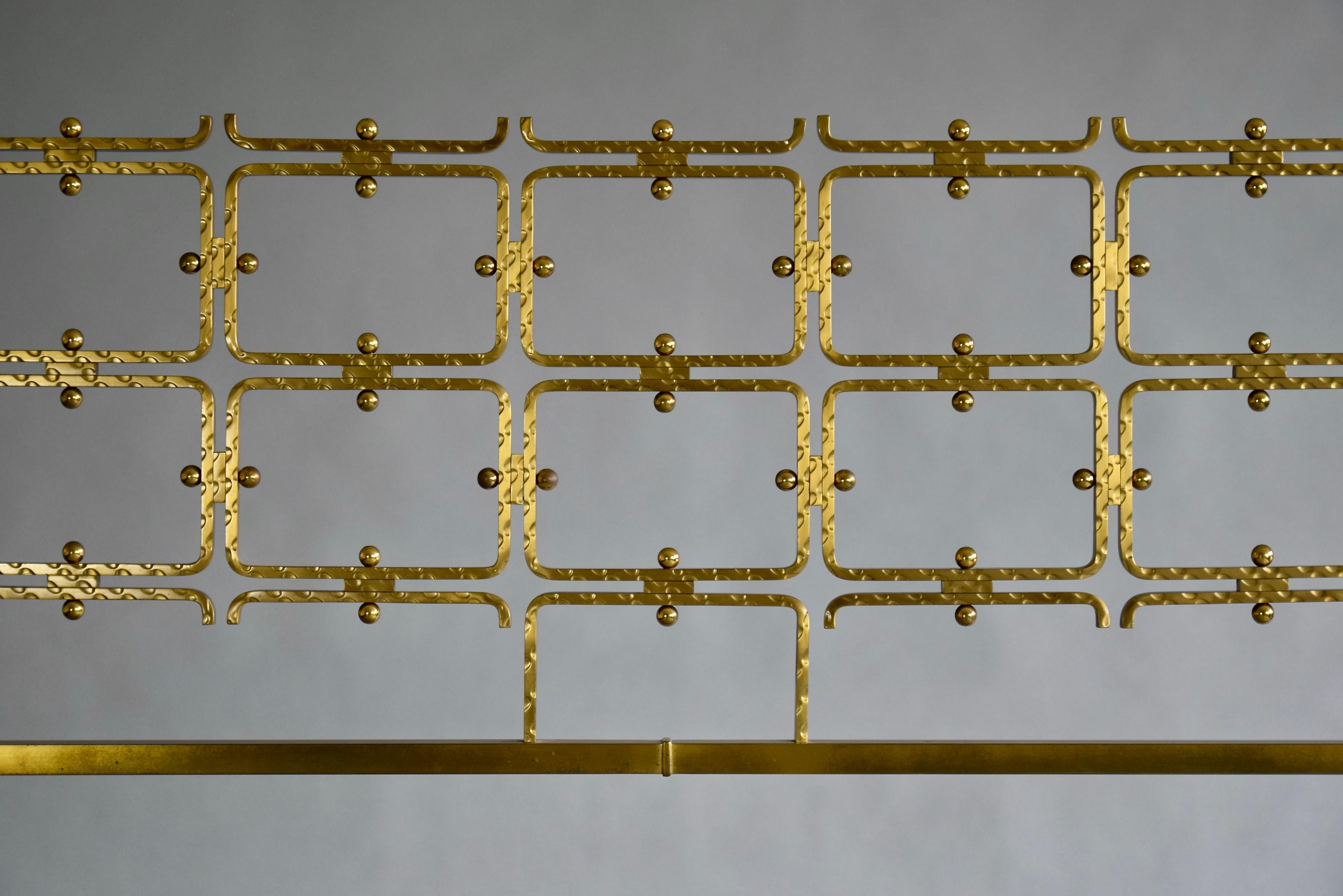 Italian Mid Century Double Brass Bed by Osvaldo Borsani For Sale 6