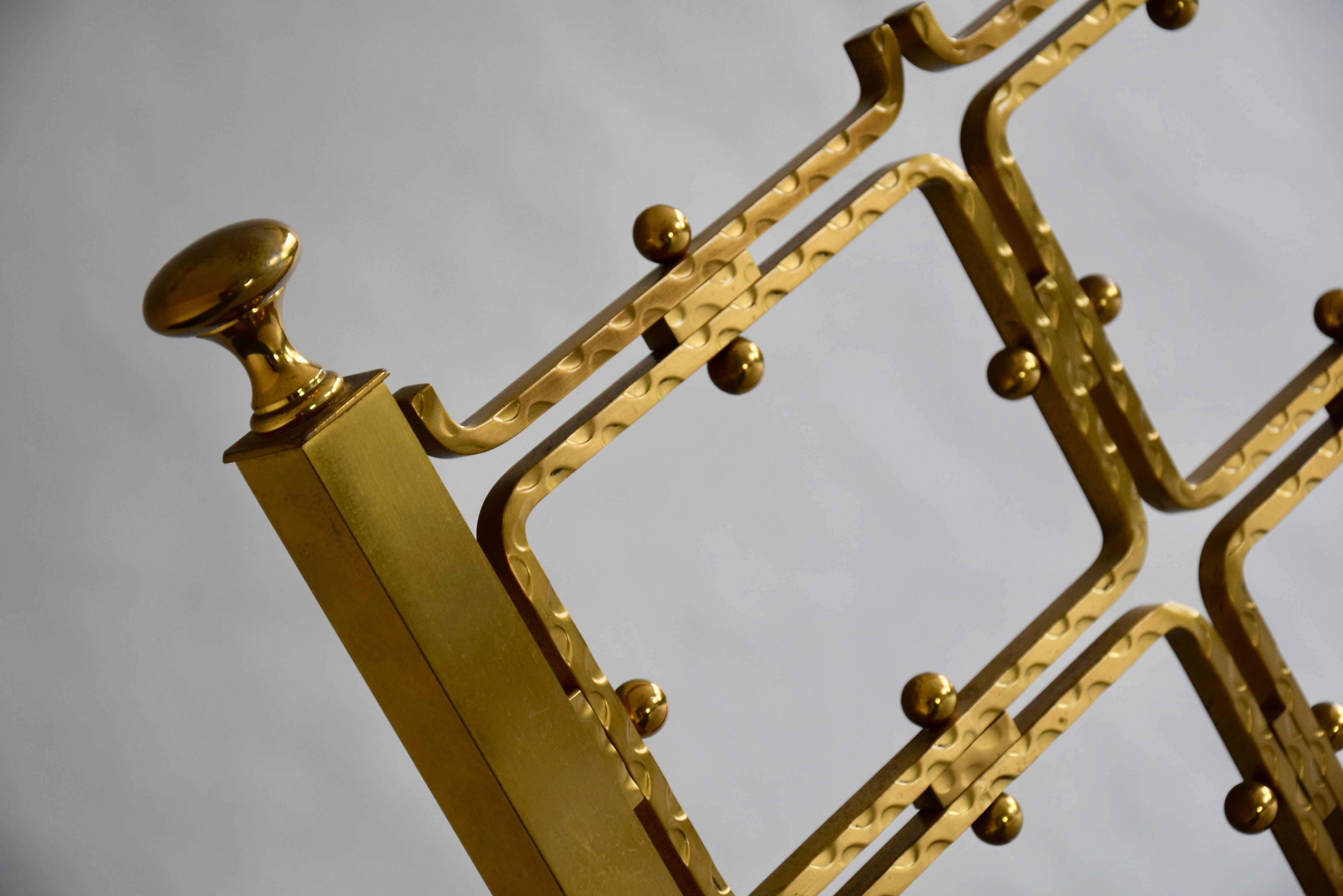 Italian Mid Century Double Brass Bed by Osvaldo Borsani For Sale 8