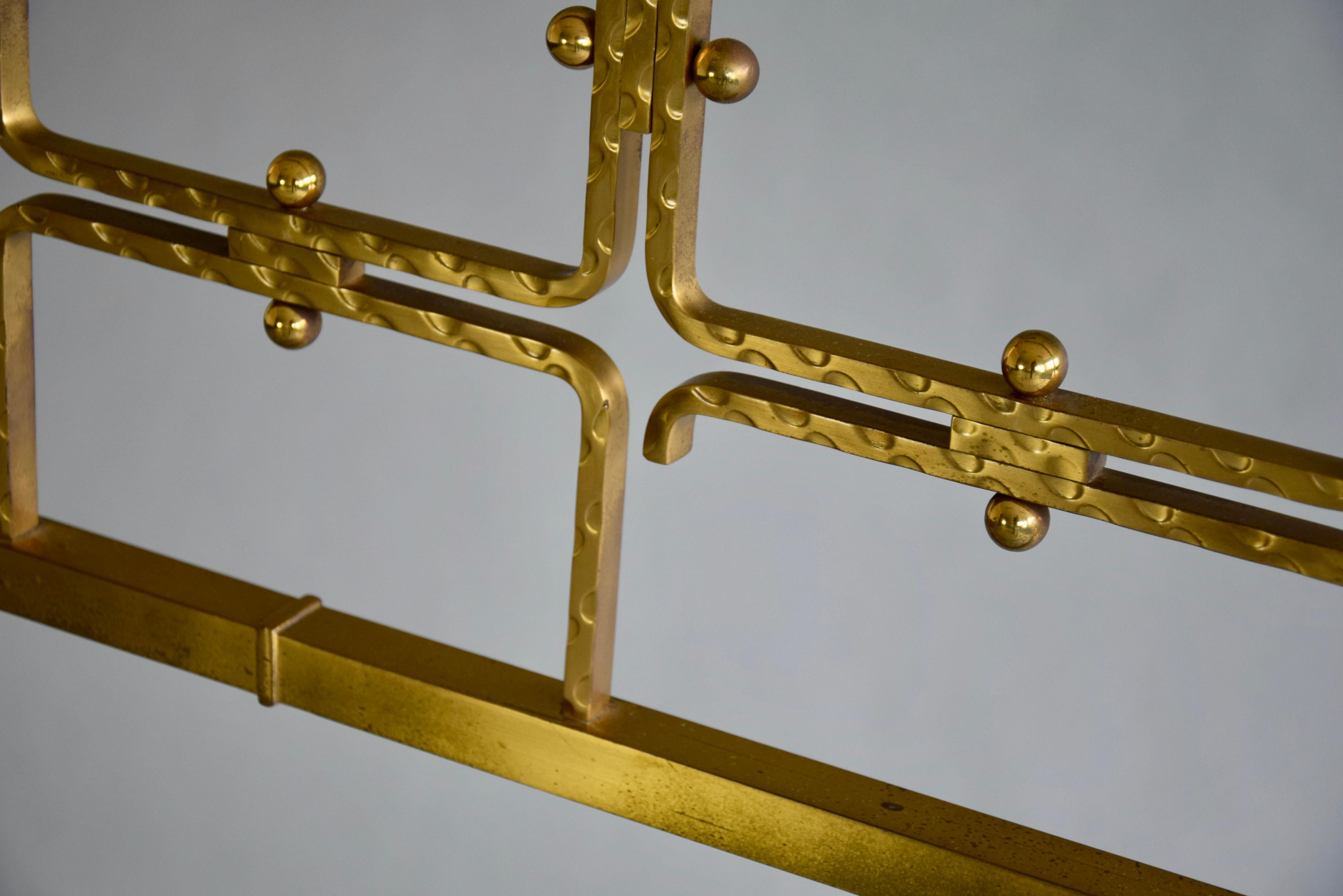 Italian Mid Century Double Brass Bed by Osvaldo Borsani For Sale 9