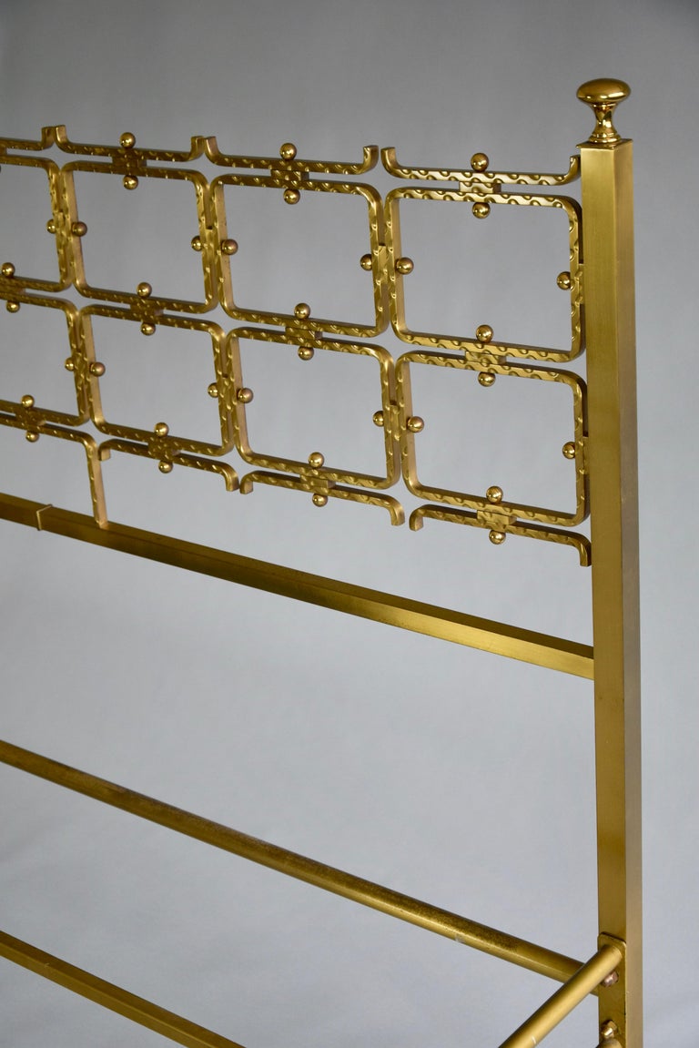 Italian Mid Century Double Brass Bed by Osvaldo Borsani For Sale at 1stDibs