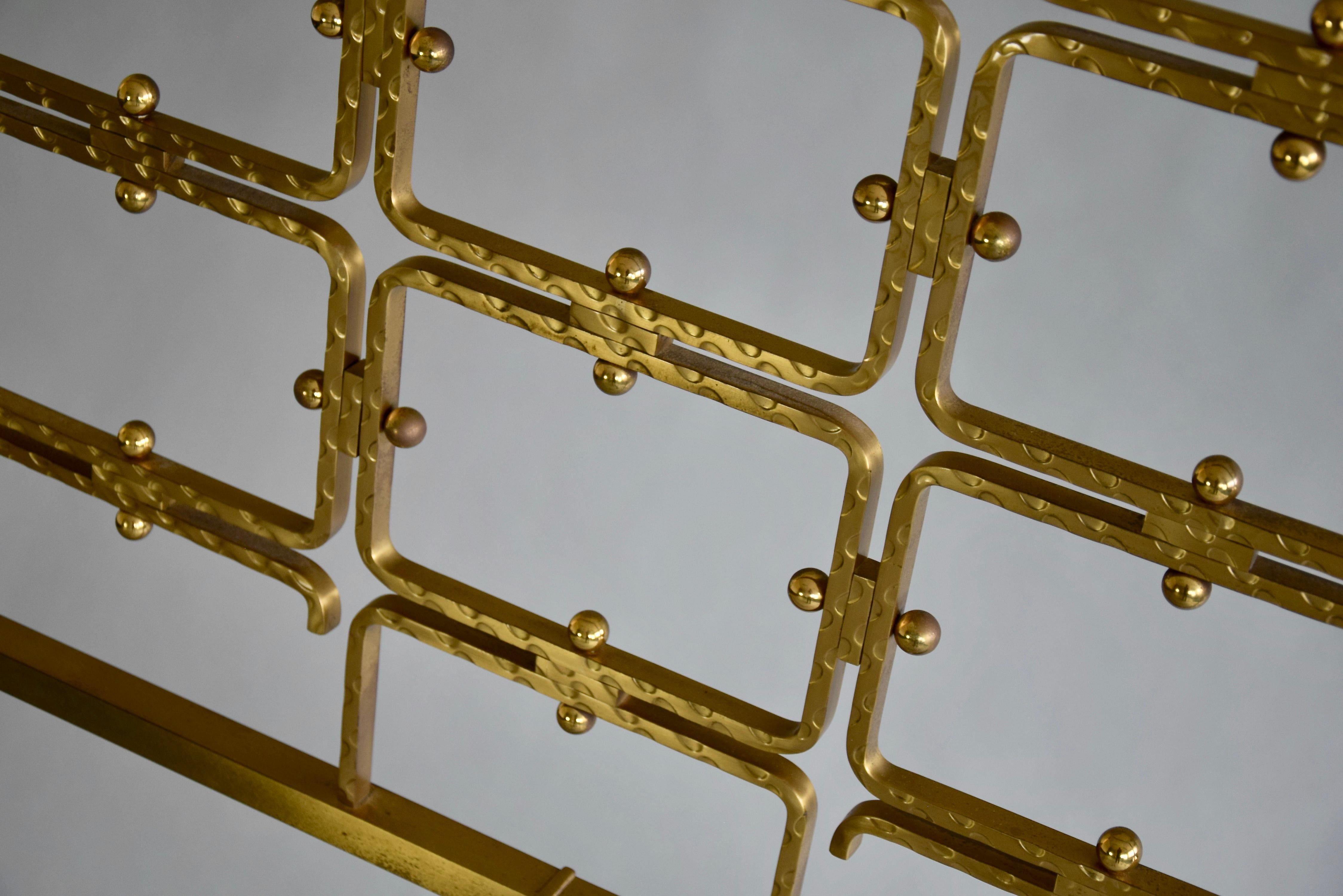 Italian Mid Century Double Brass Bed by Osvaldo Borsani For Sale 2
