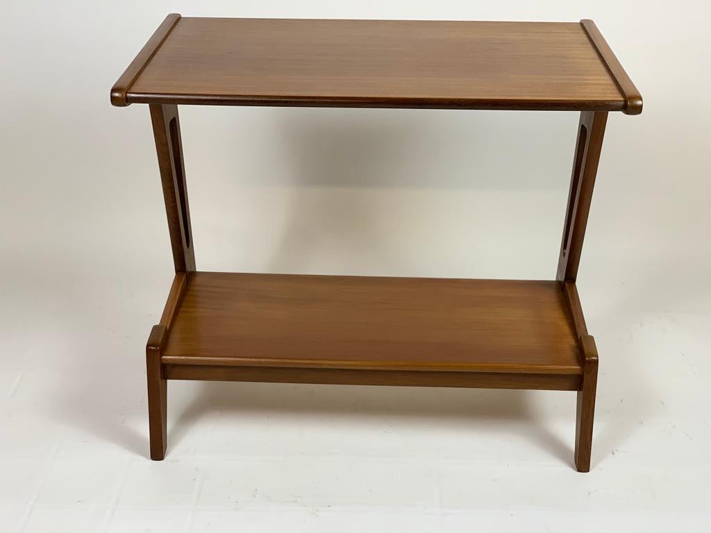 Italian Mid Century Double Shelf Side Table 2