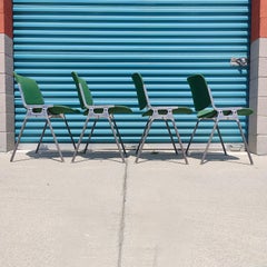 Italian Midcentury DSC 106 Stacking Chairs in Green by Giancarlo Piretti for Ca