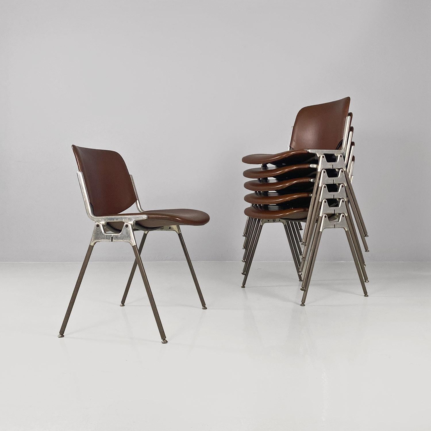 Mid-Century moderno Italian mid-century DSC chairs by Giancarlo Piretti for Anonima Castelli, 1970s