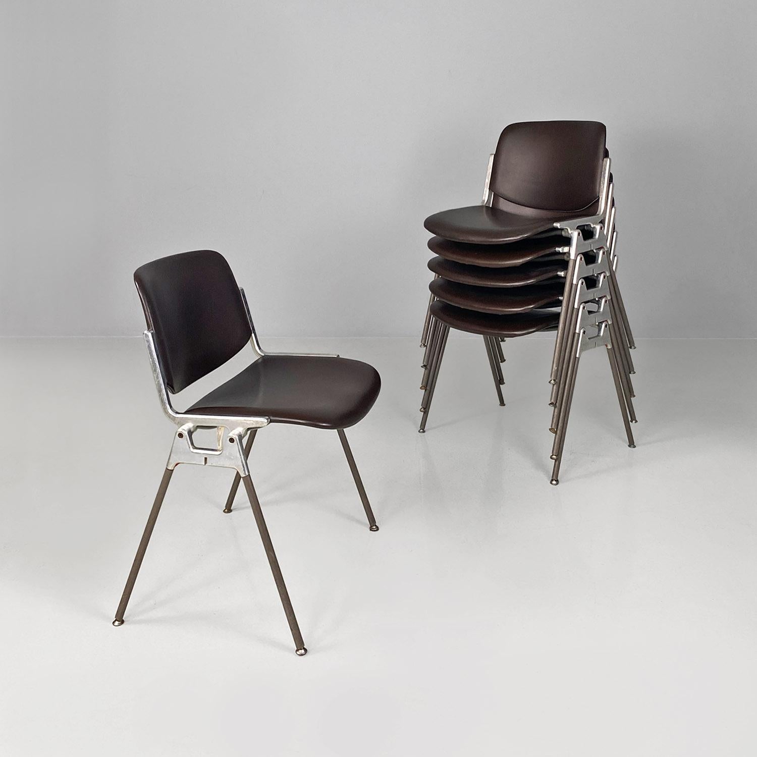 Mid-Century moderno Italian mid-century DSC chairs by Giancarlo Piretti for Anonima Castelli, 1970s