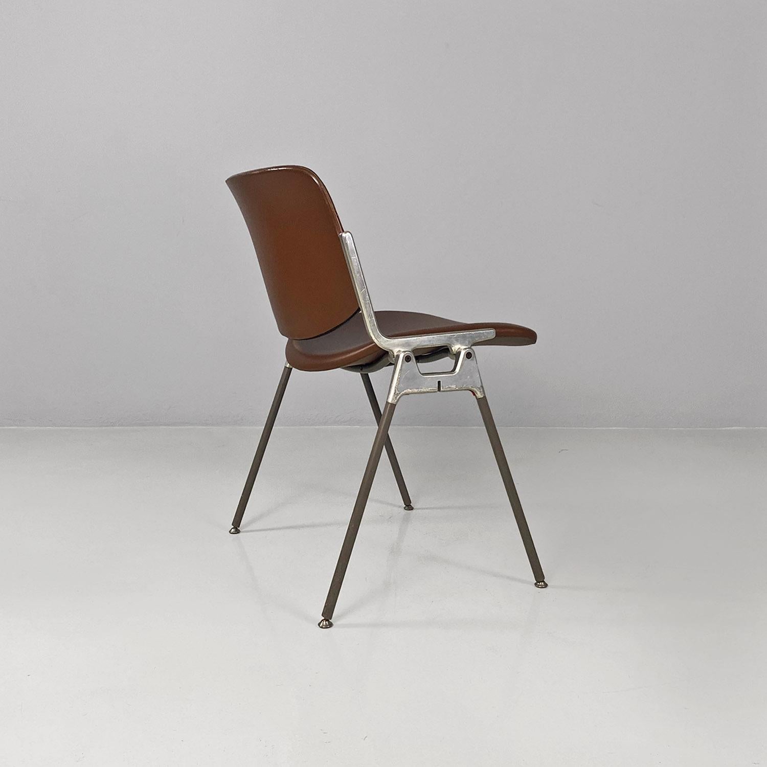Alluminio Italian mid-century DSC chairs by Giancarlo Piretti for Anonima Castelli, 1970s