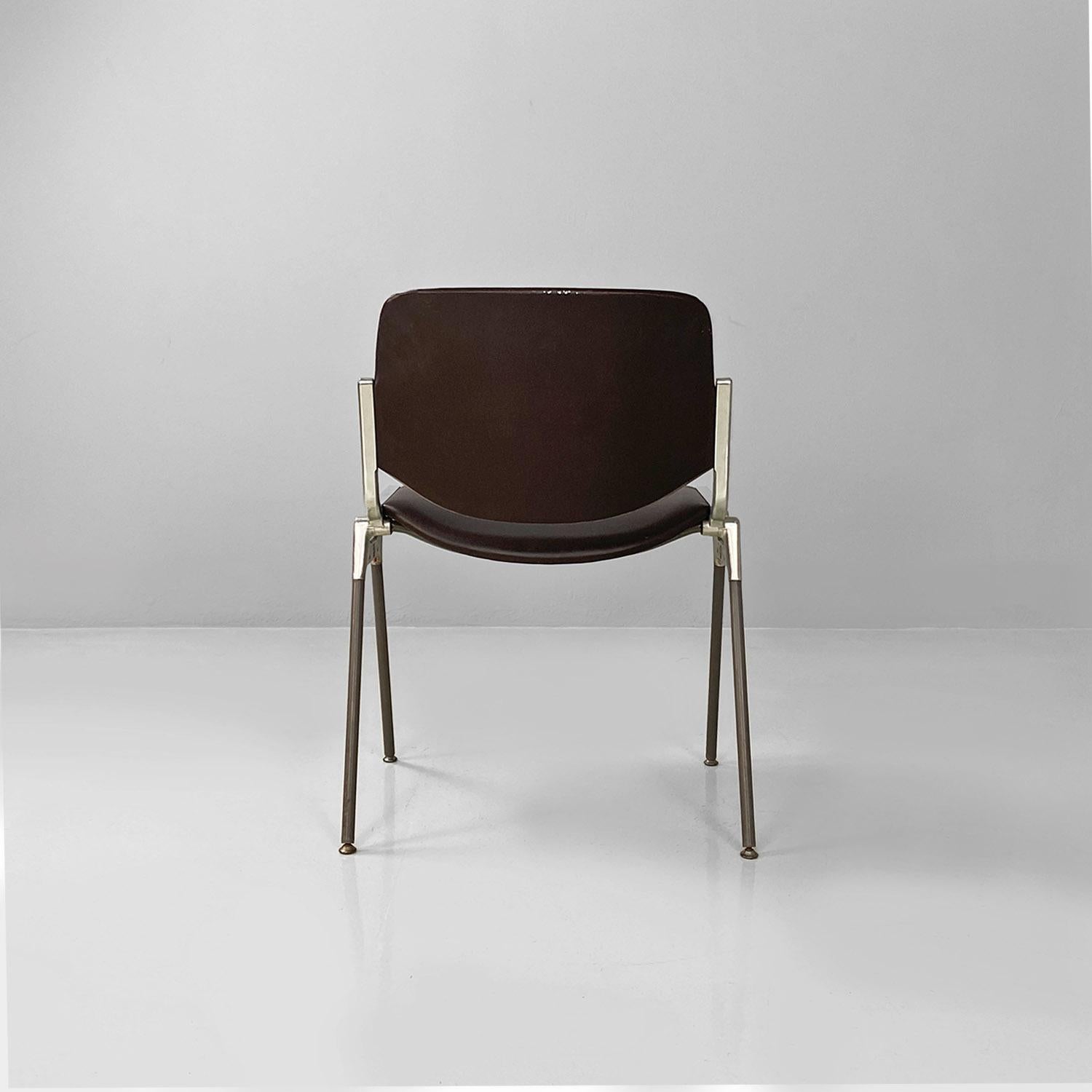 Alluminio Italian mid-century DSC chairs by Giancarlo Piretti for Anonima Castelli, 1970s