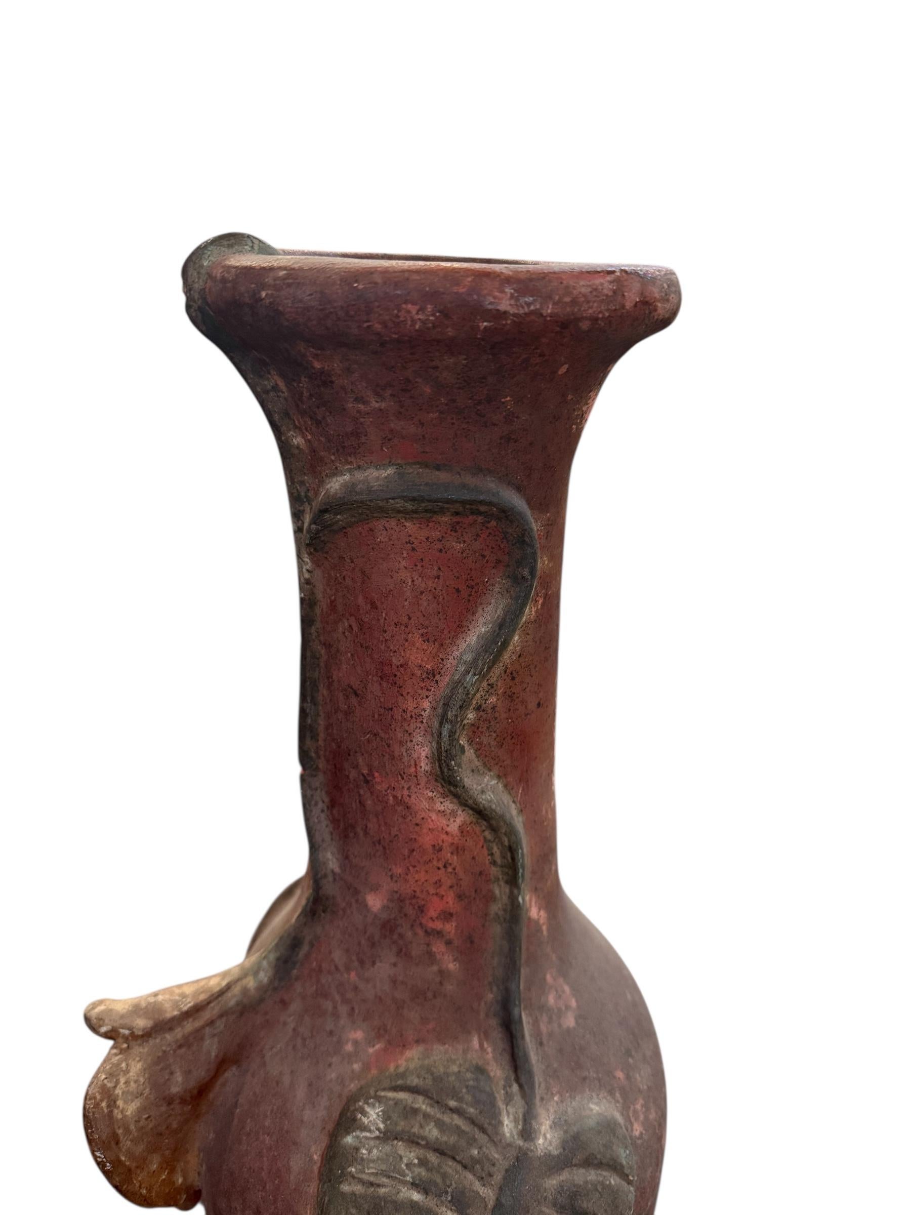 Grand vase à fleurs en faïence italienne du milieu du siècle Bon état - En vente à Pasadena, CA