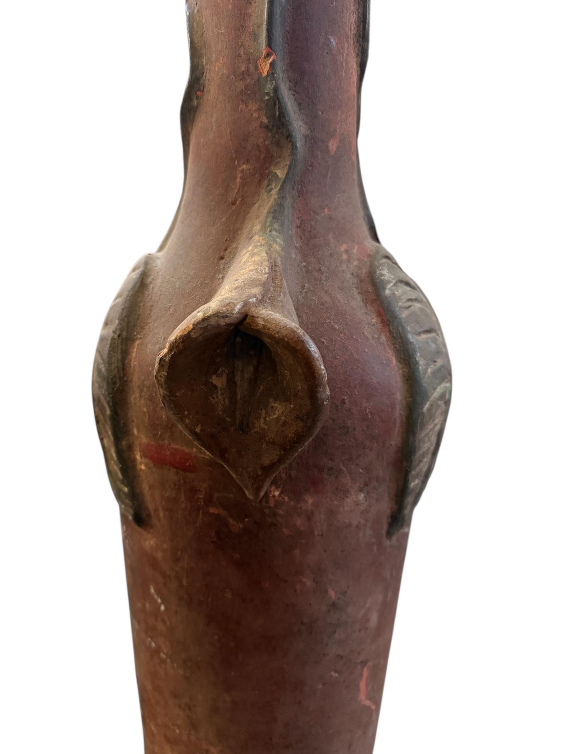 Grand vase à fleurs en faïence italienne du milieu du siècle en vente 1