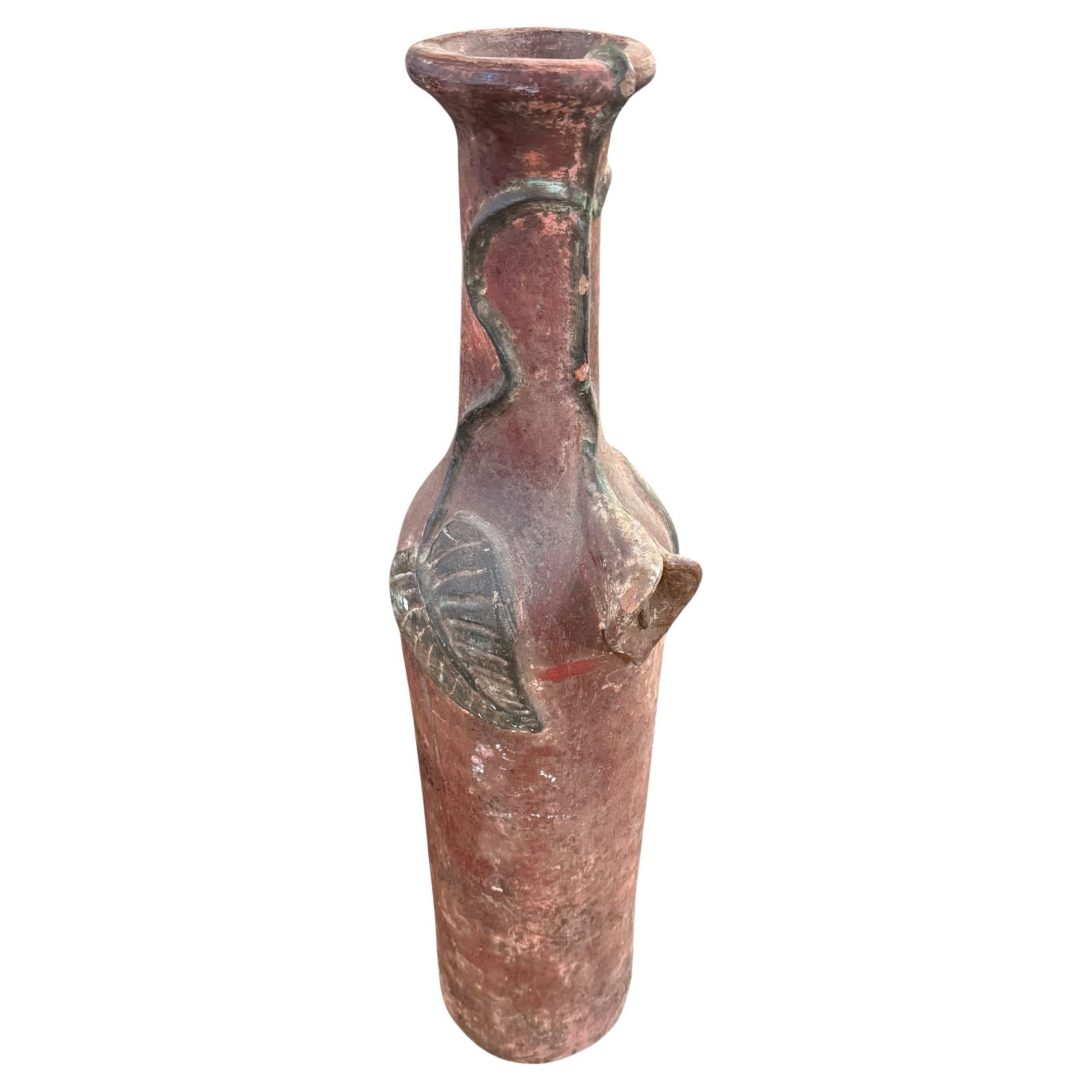 Grand vase à fleurs en faïence italienne du milieu du siècle en vente