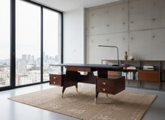 Scrivania direzionale italiana del Mid-Century disegnata da Vittorio Dassi, anni '50