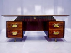 Italian Mid Century Executive Table Desk by Dassi for La Permanente Mobili Cantu