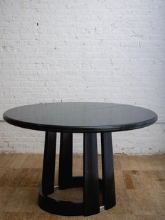 Italian Midcentury Expandable Green Lacquered Dining Table